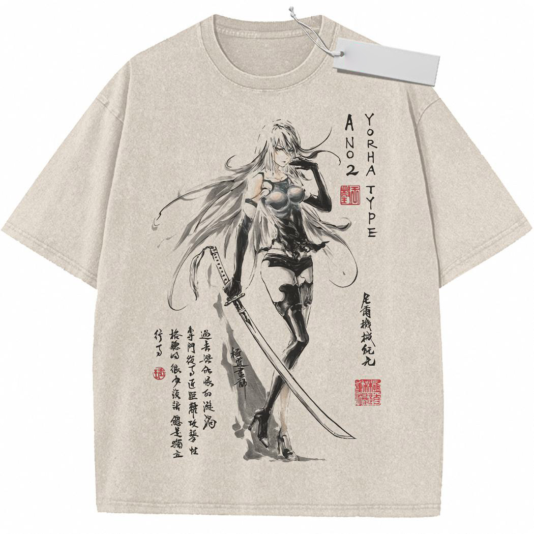 A2 Shirt, NieRAutomata Shirt, Game Shirt, Vintage T Shirt 5