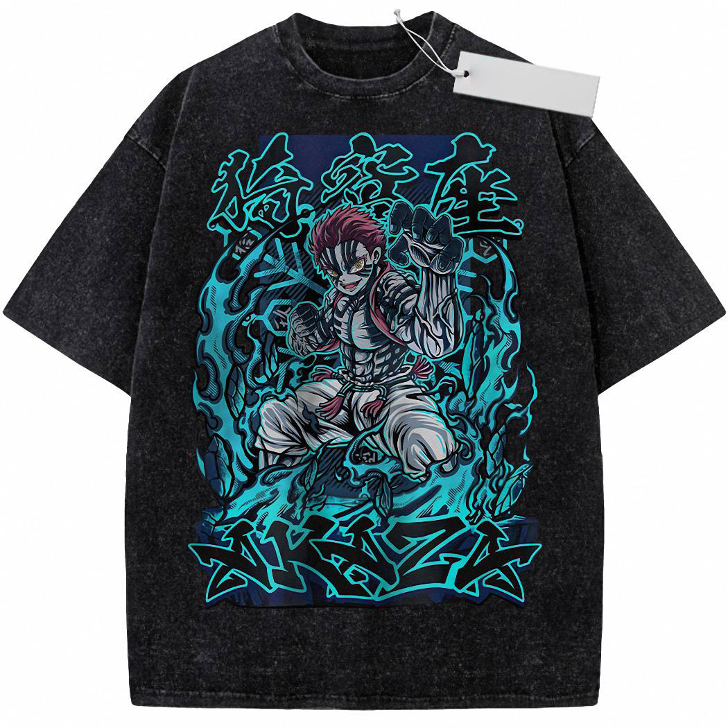 Akaza Shirt, Demon Slayer Shirt, Anime Shirt, Vintage T Shirt 6