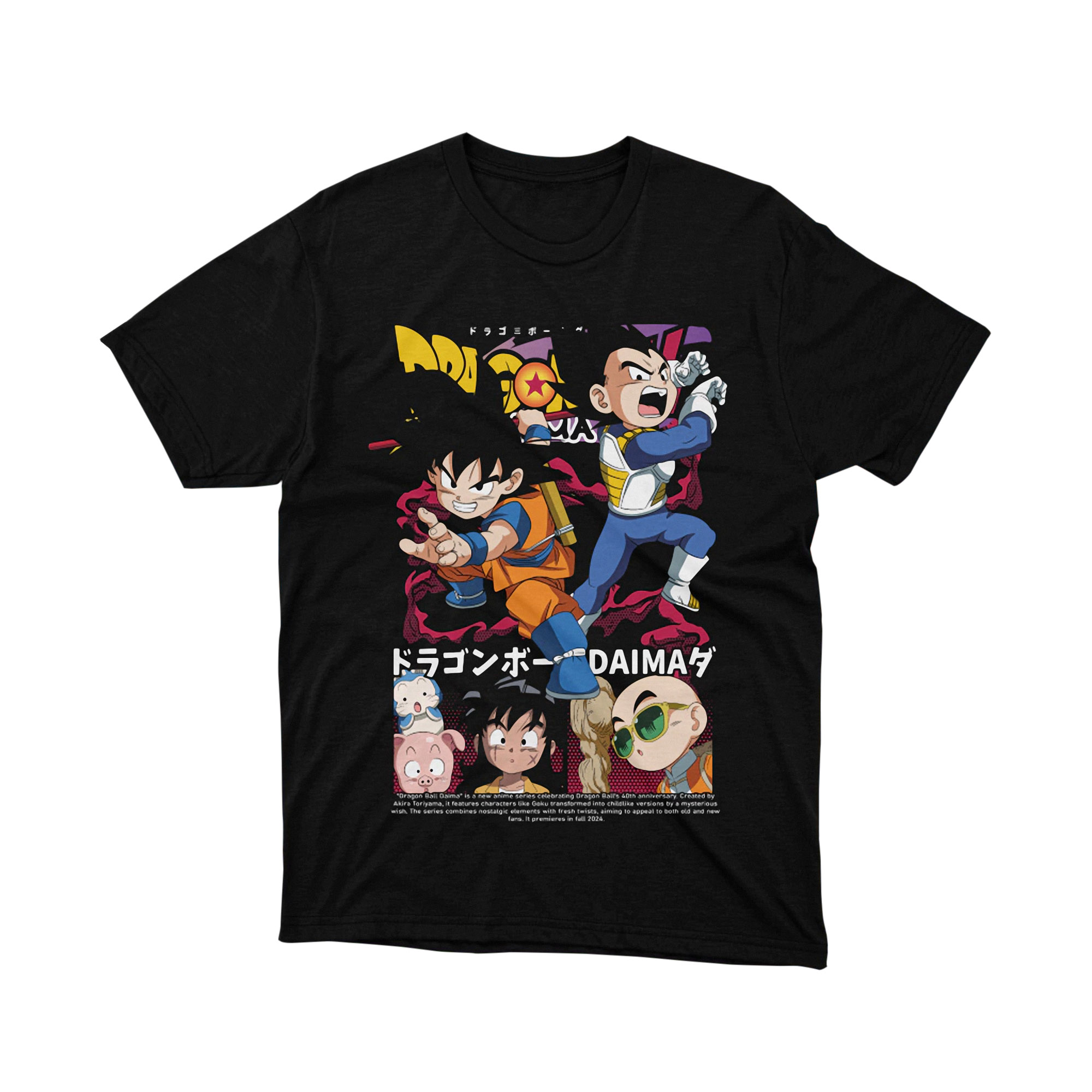 Anime Heroes Battle Graphic Tee Retro Japanese Manga Style Shirt Cool Cartoon Design for Men and Women