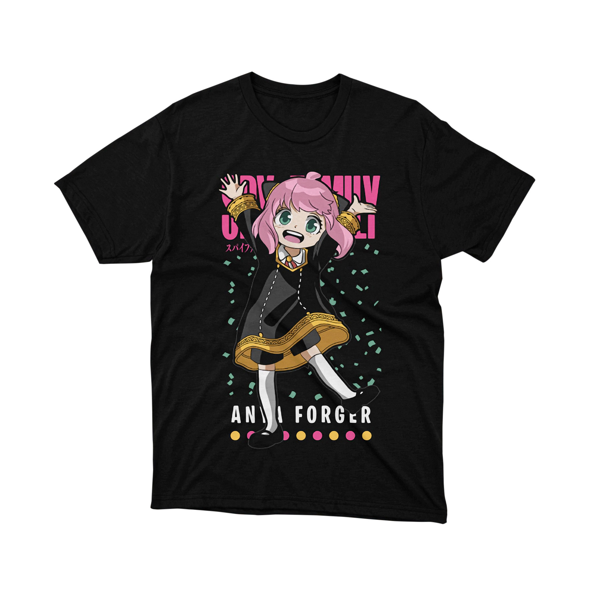 Anya Forger and Bond Spy Family T Shirt, Cute Anime Graphic Tee, Pink Manga Style Shirt for Men and Women, Otaku Gift