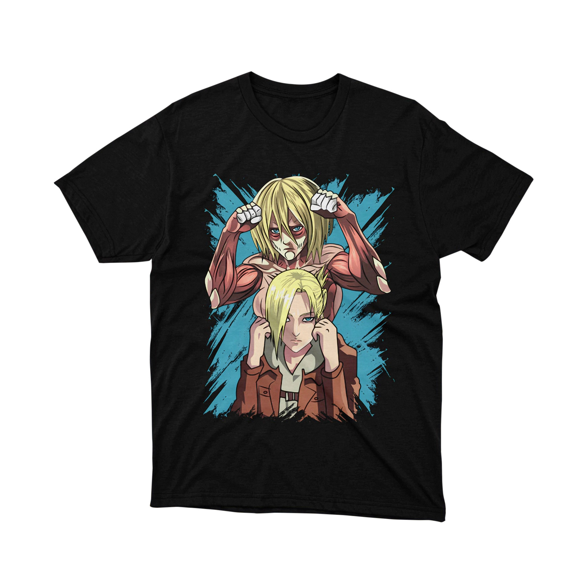 Attack on Titan Female Titan Annie Dual Form Graphic T-Shirt Anime Japanese Manga Urban Art Tee