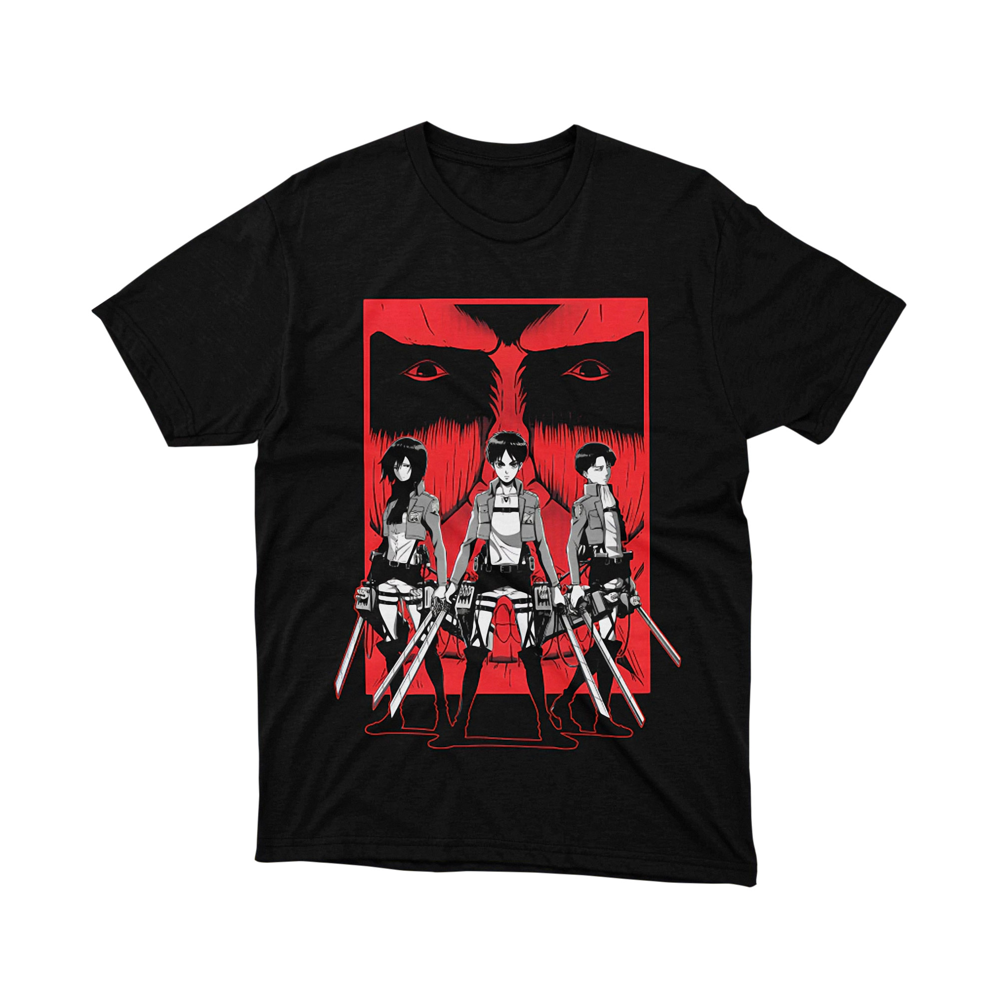 Attack on Titan Scouts vs Beast Titan T-Shirt Anime Japanese Manga Poster Style Urban Tee