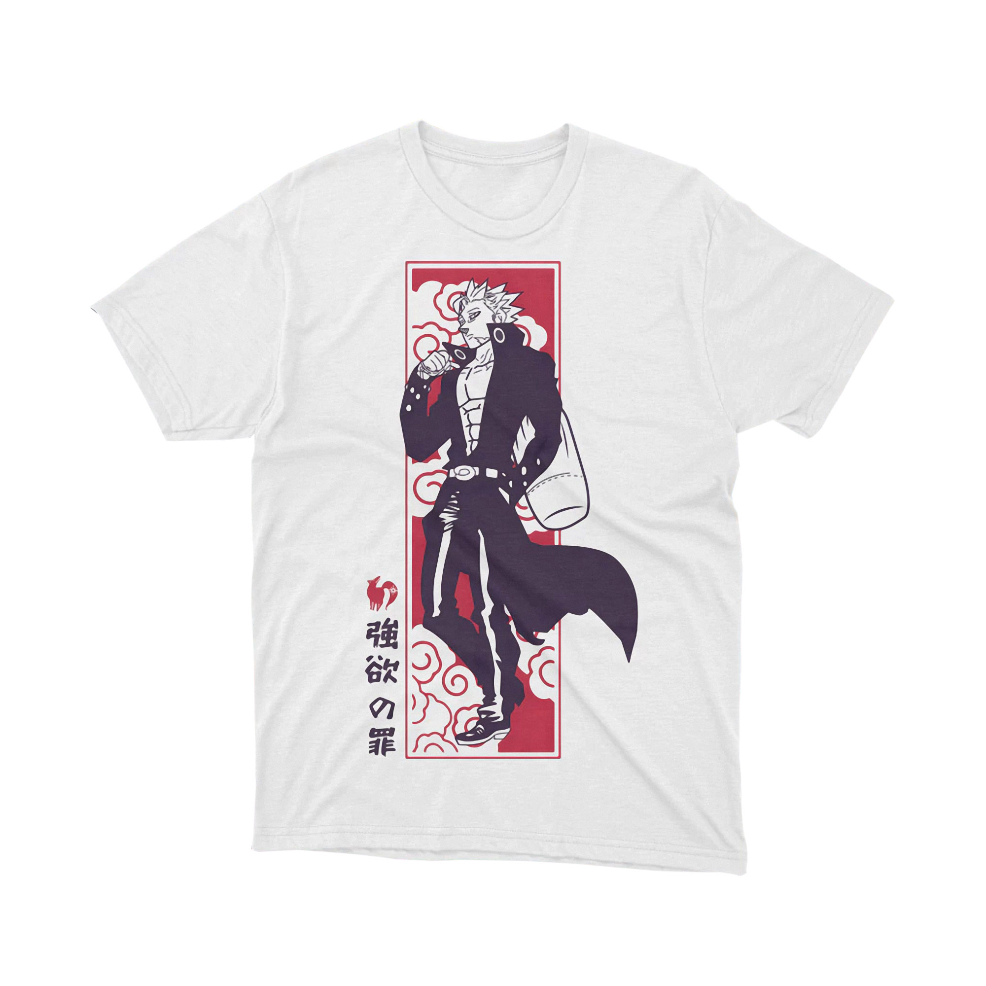 Ban Greed Sin Seven Deadly Sins Japanese Ukiyoe Style Anime T Shirt