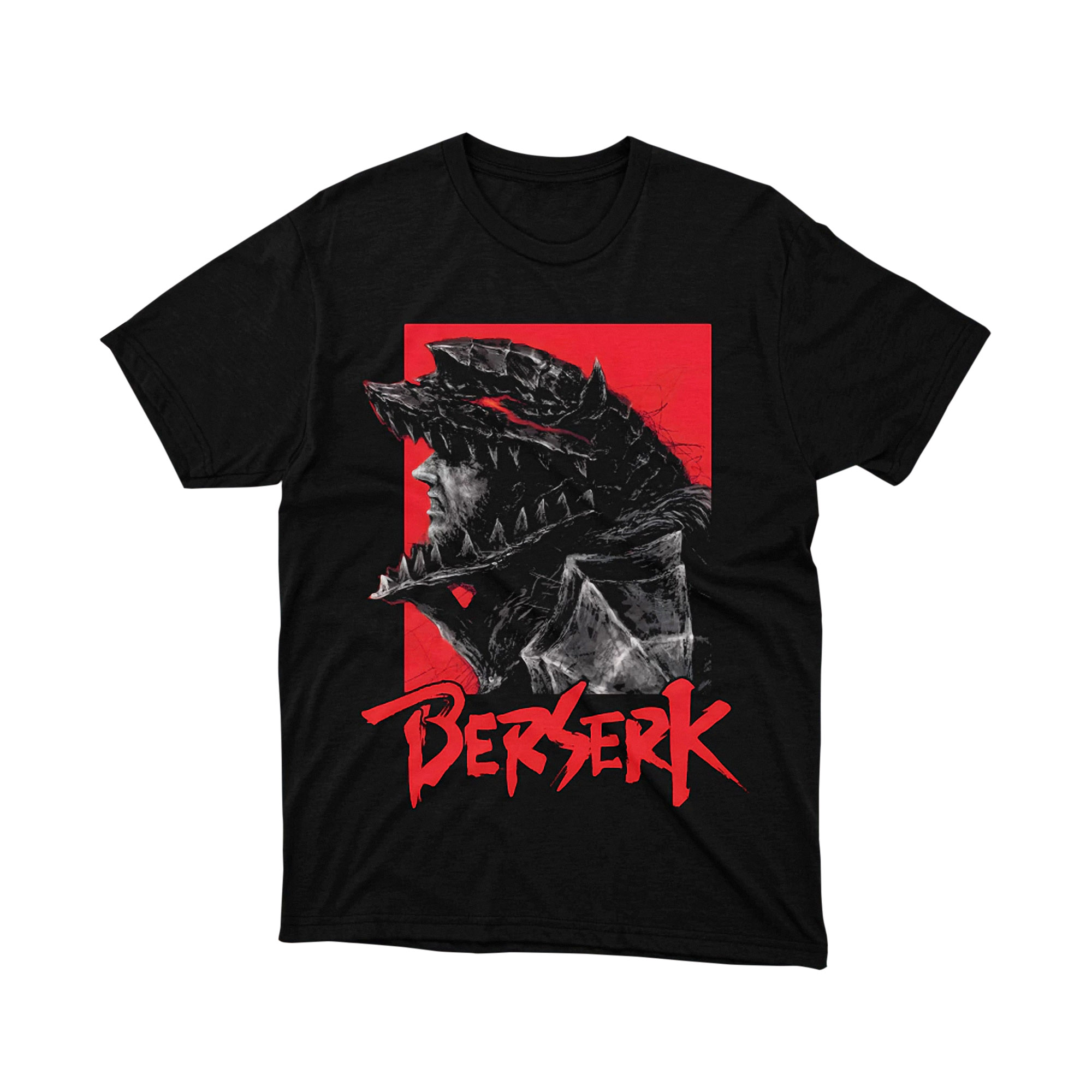 Berserk Guts Rage Flames Anime T-Shirt, Japanese Manga Graphic Tee, Cool Otaku Shirt, Dark Comic Fan Gift