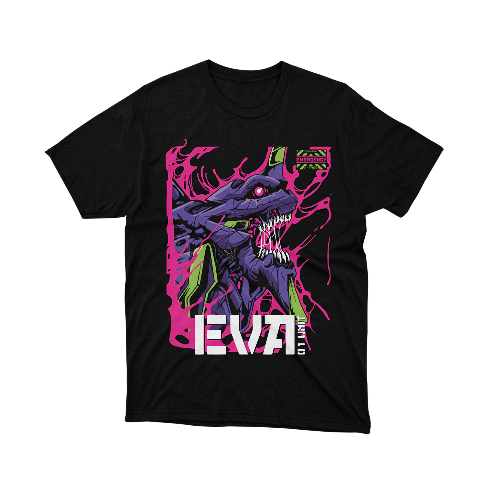 Berserk Mode Evangelion Unit 01 Glowing Eyes Anime T Shirt Mecha Streetwear