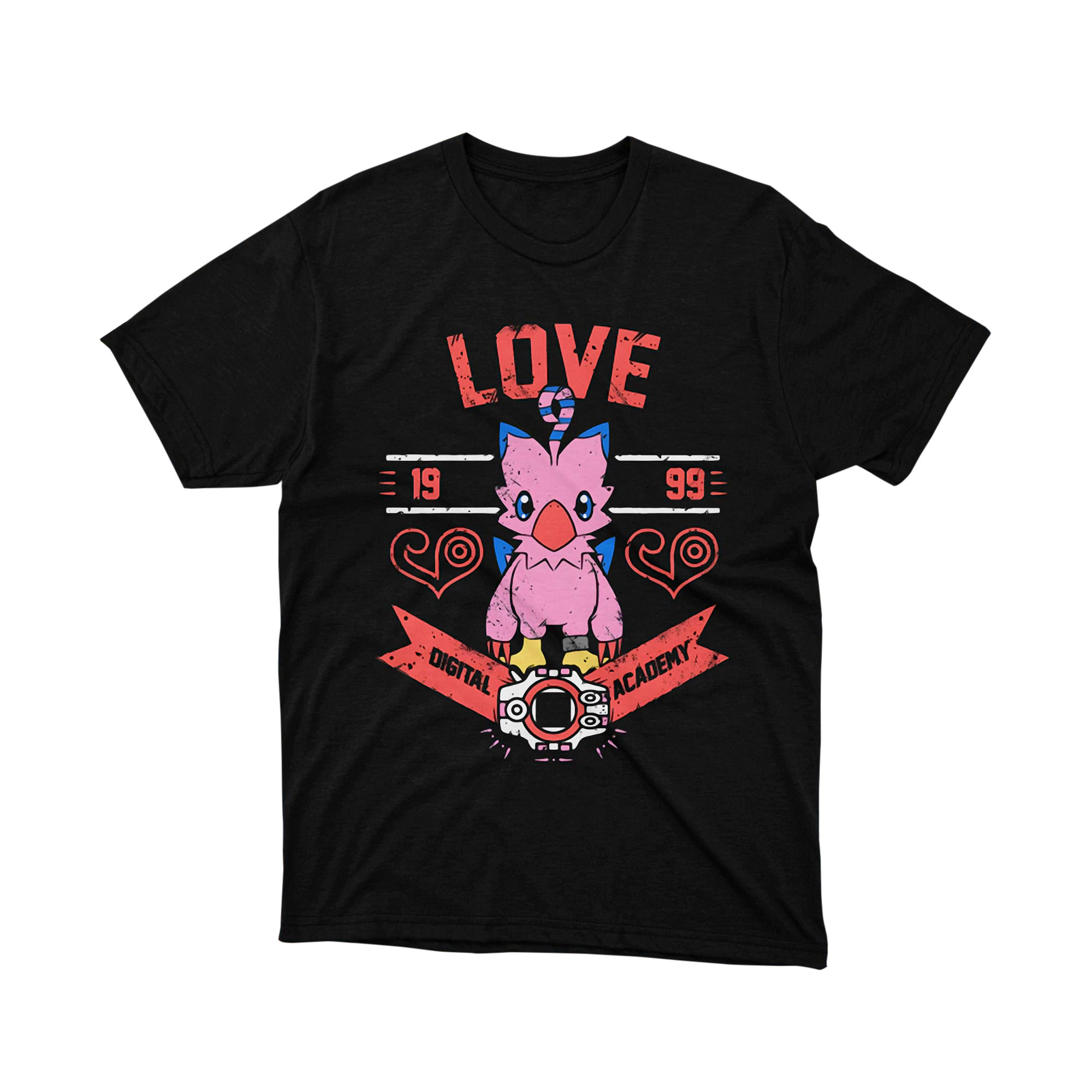 Biyomon Love Crest Digimon Anime T Shirt Classic Digital Monster Japanese 1999