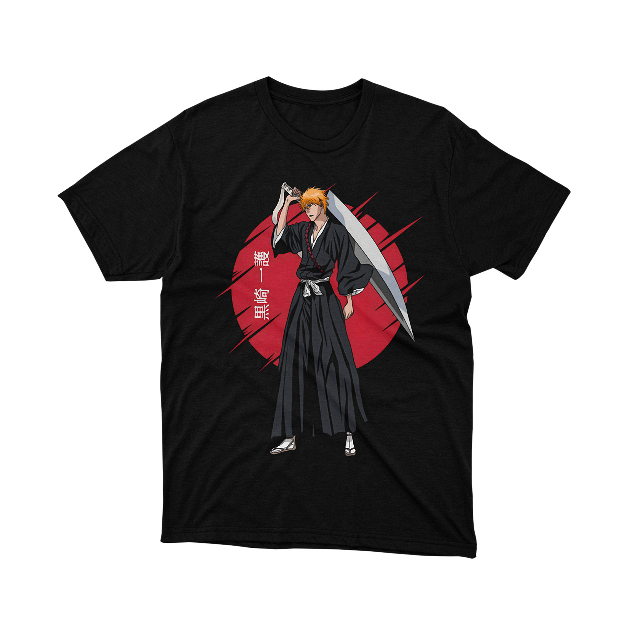 Bleach Ichigo Hollow Mask T-Shirt Split Face Anime Manga Graphic Tee, Shonen Unisex Apparel
