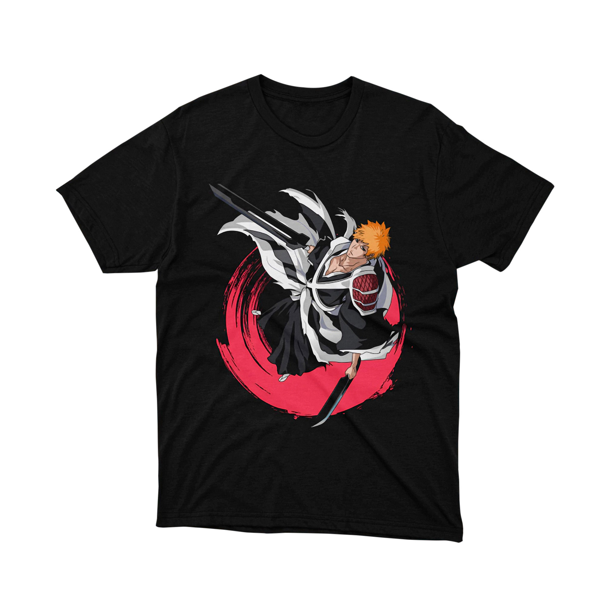 Bleach Matsumoto Rangiku Red Sun T-Shirt Female Soul Reaper Anime Manga Tee, Japanese Art Gift