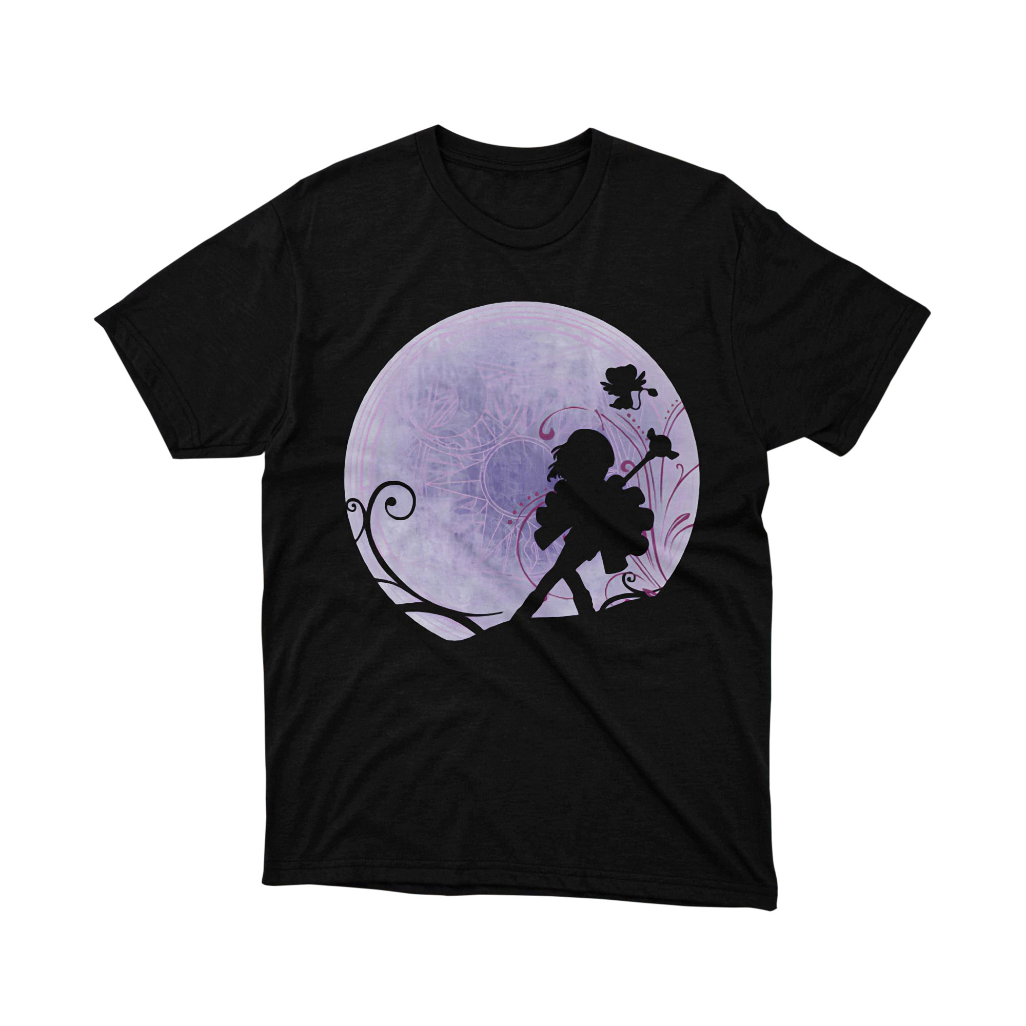 Cardcaptor Sakura Full Moon Magic Wand Shadow Art T Shirt