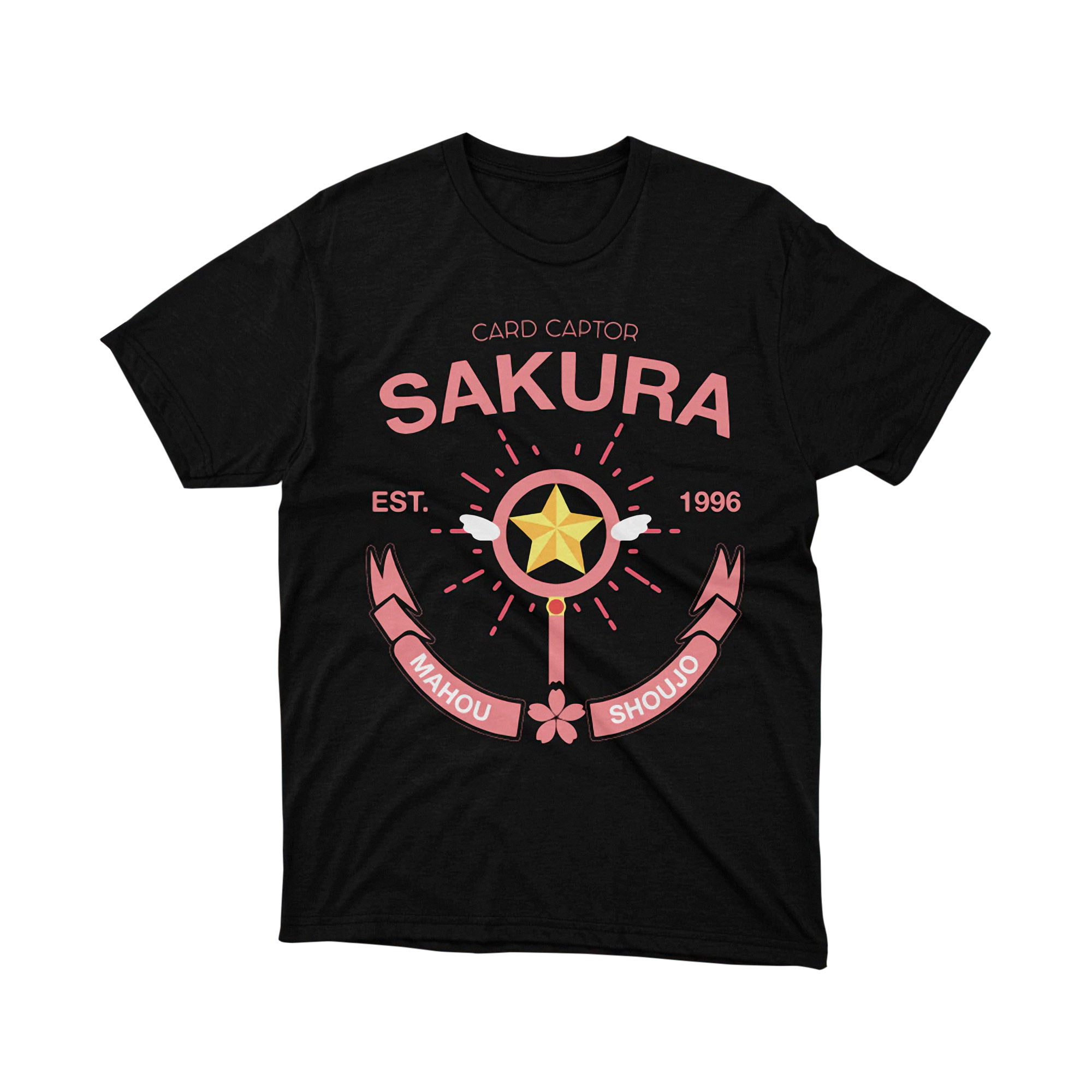 Cardcaptor Sakura Magic Wand Star Crest Mahou Shoujo Retro Emblem T Shirt