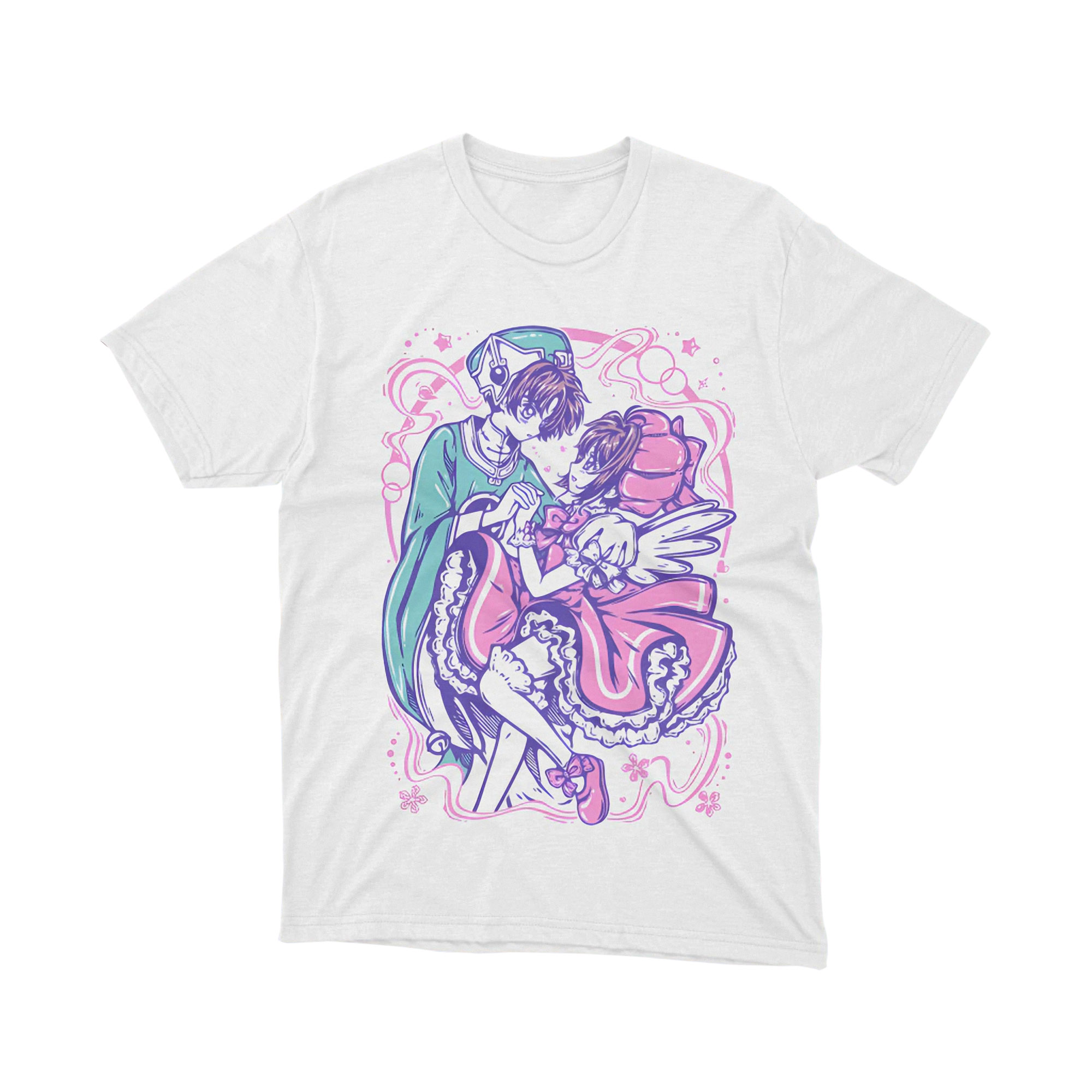 Cardcaptor Sakura Syaoran Li Romantic Pink Neon T Shirt