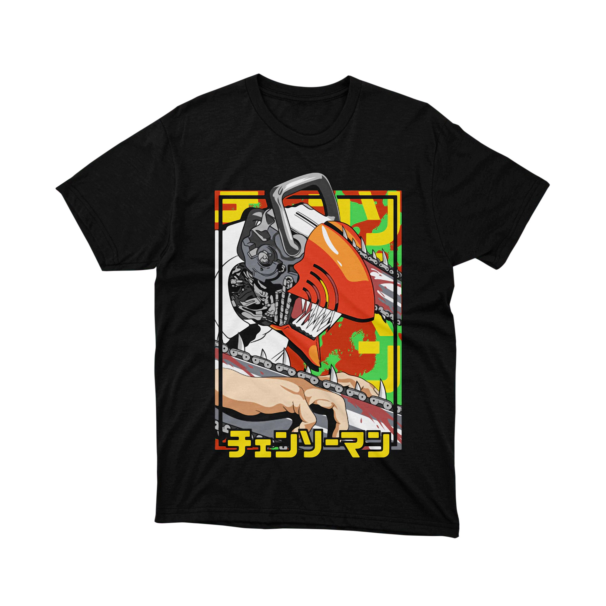 Chainsaw Hero and Pochita Graphic T Shirt Cool Anime Manga Tee Gift for Fans