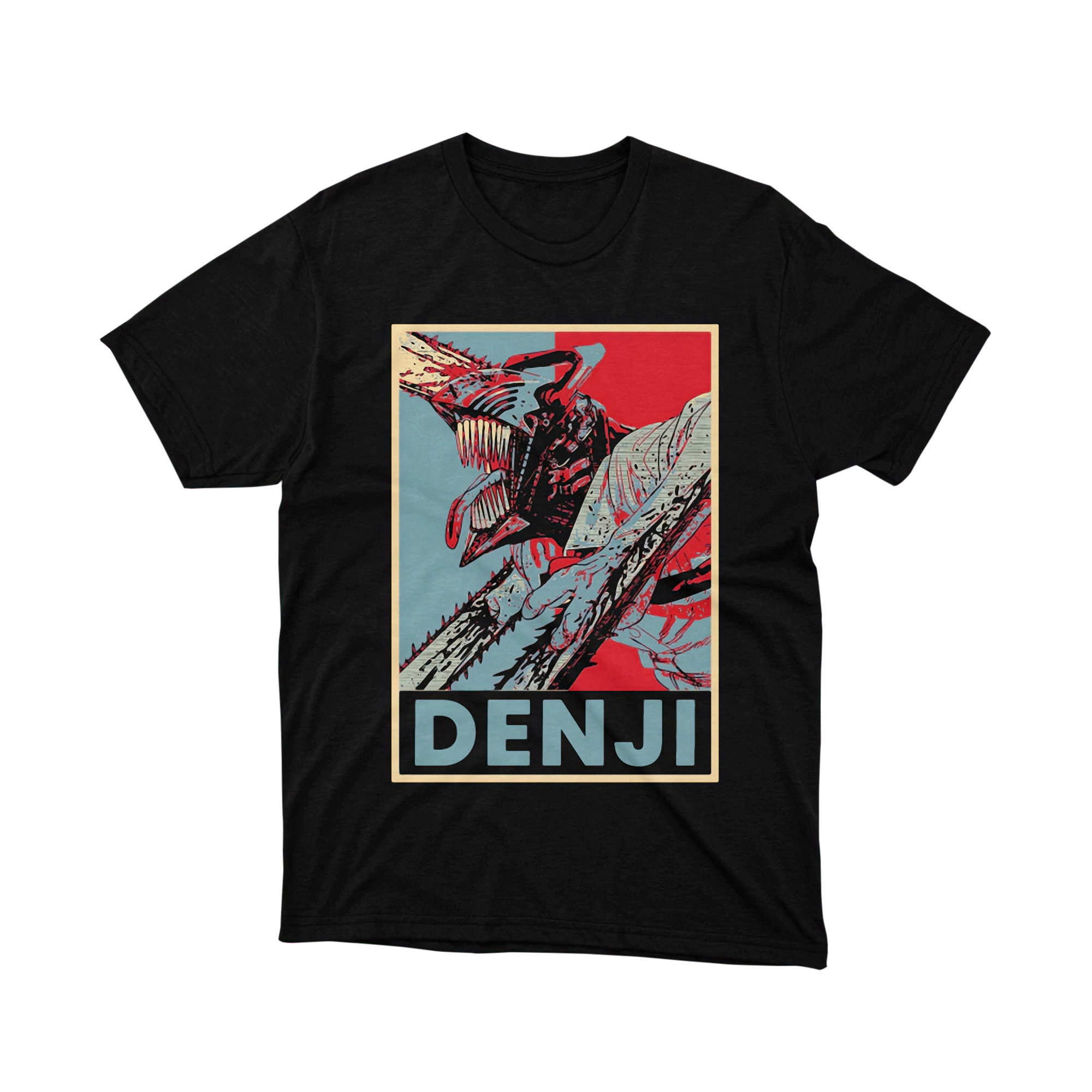 Chainsaw Man Battle Panel T Shirt Manga Graphic Tee Unisex Japanese Anime Shirt for Fans Gift Idea