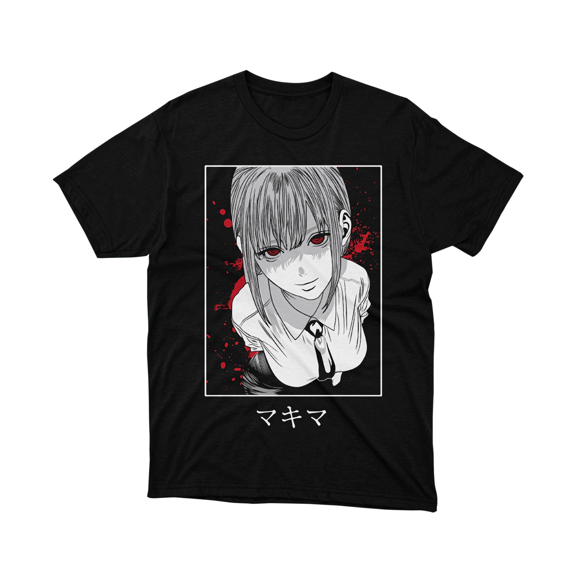 Chainsaw Warrior Neon Red Yellow Graphic T Shirt Unisex Anime Tee Gift Idea