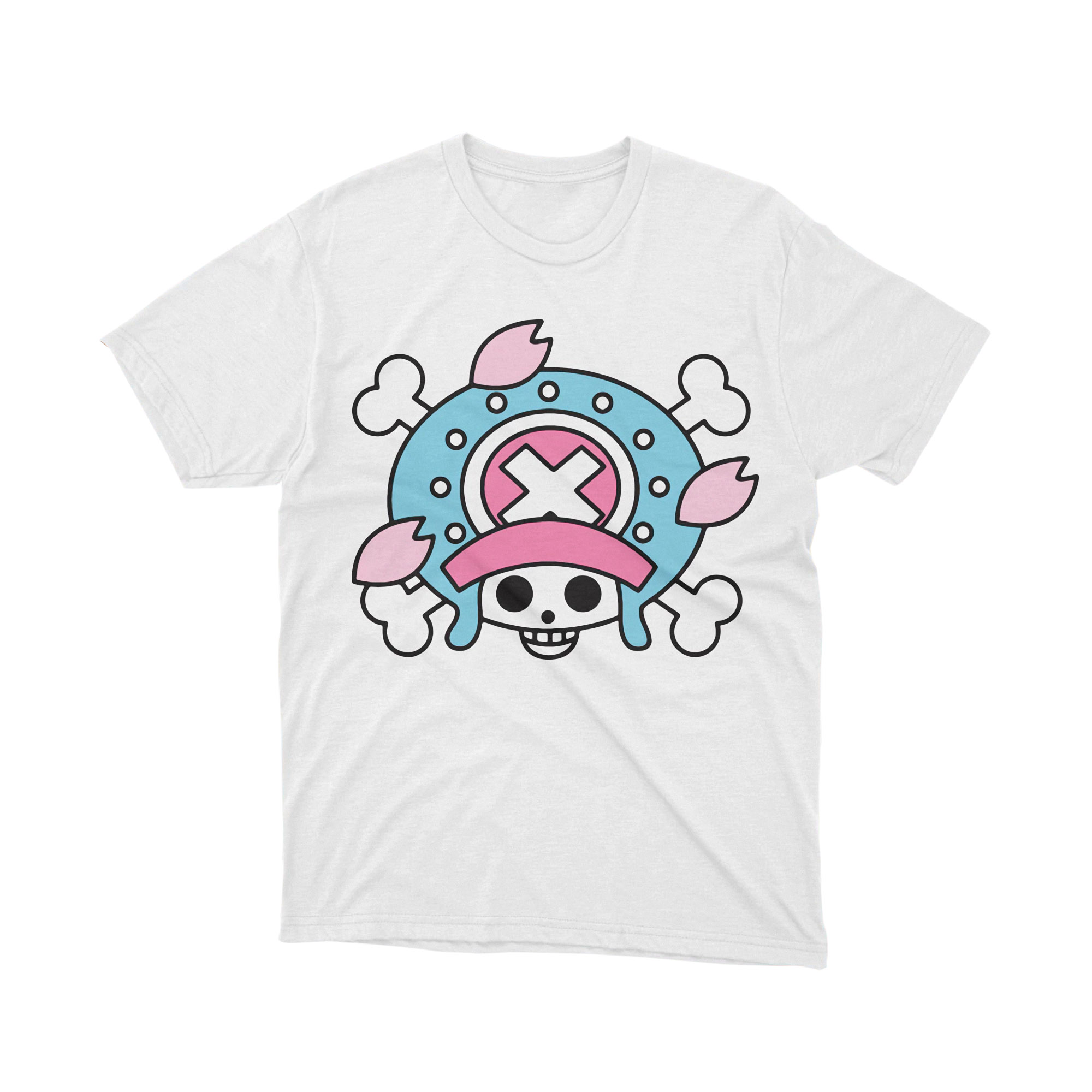 Chopper Pirate Flag Skull Pink Blue One Piece Cute Anime T Shirt