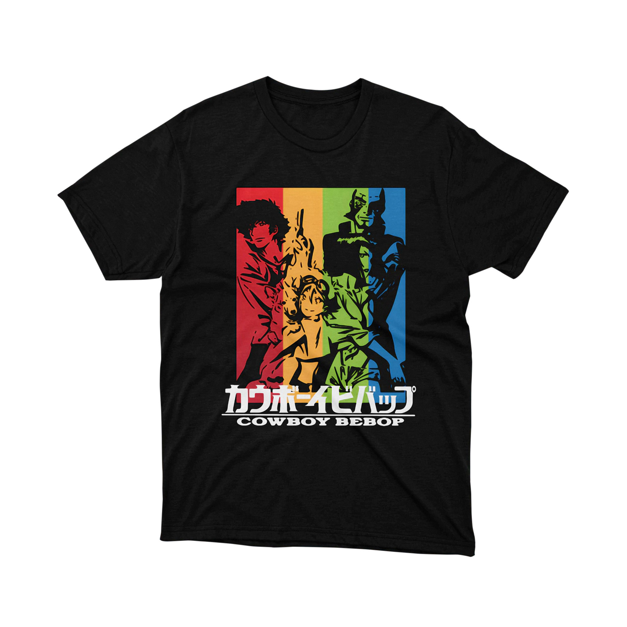 Cowboy Bebop Rainbow Bar Anime T Shirt Classic Team Stripe Manga Art