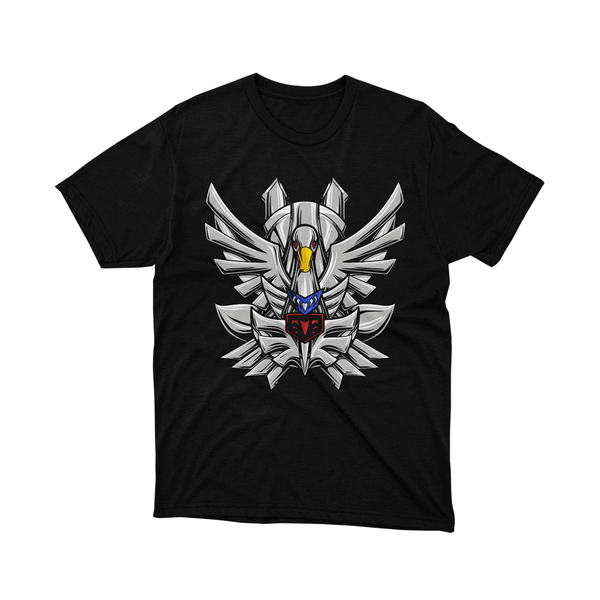 Cygnus Swan Emblem T Shirt Saint Seiya Armor Anime Graphic Tee Unisex Japanese Manga Shirt for Fans Retro Gift