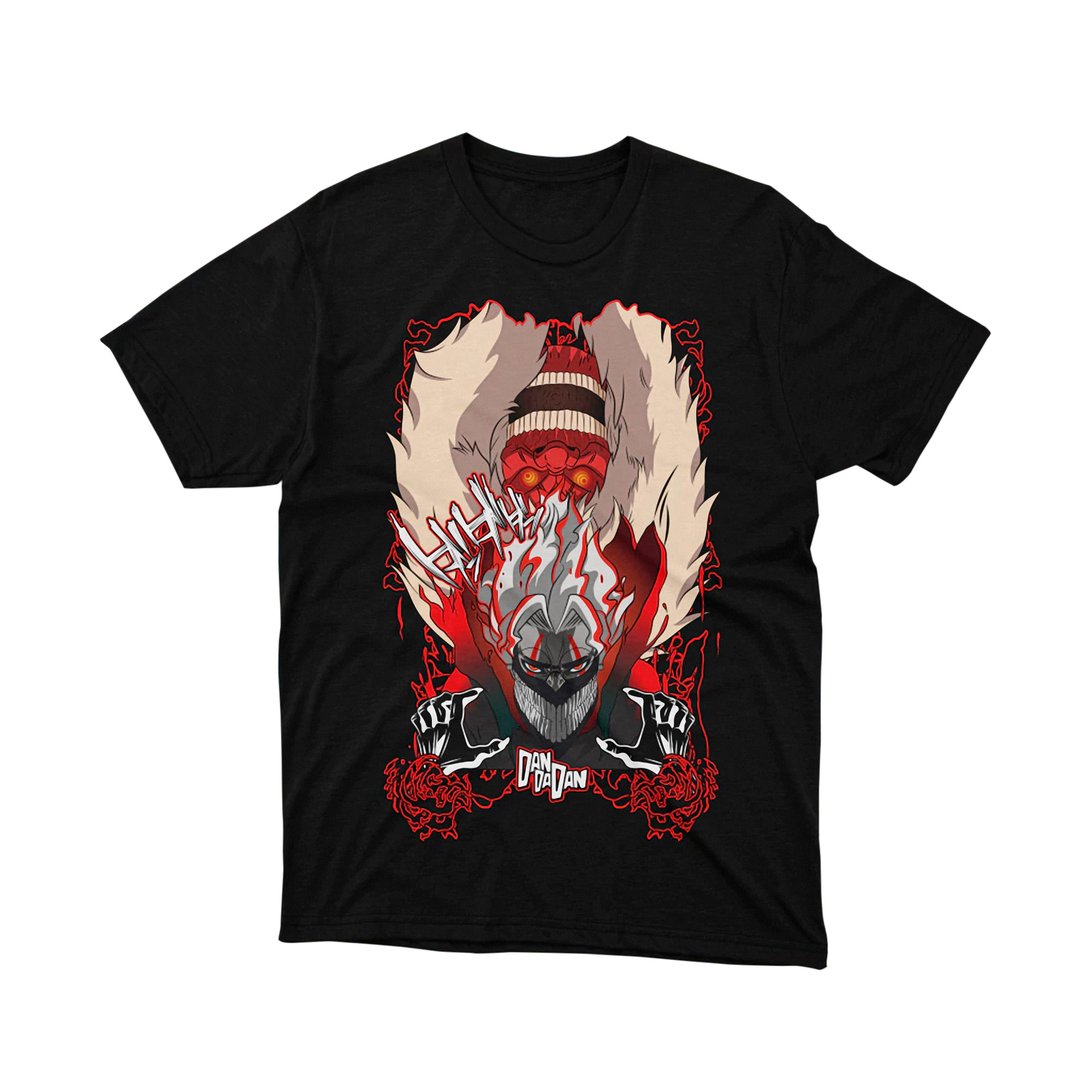 Dan Da Dan Evil Spirit Red Fire Manga T Shirt