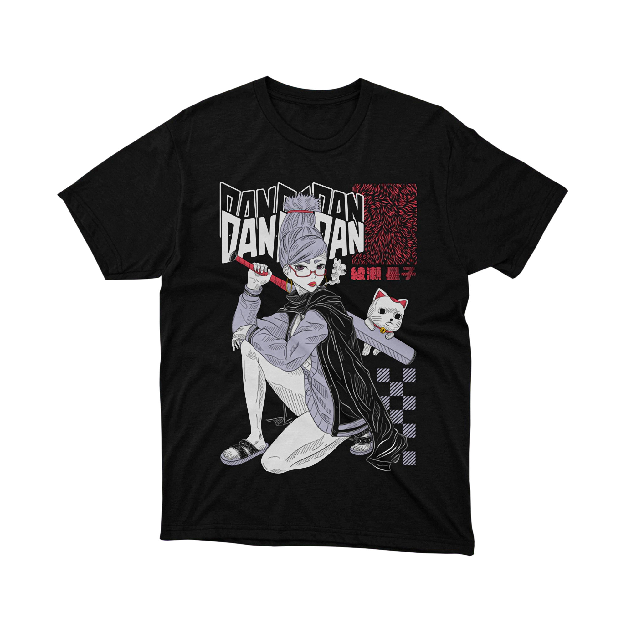 Dan Da Dan Seiko Hoshiko Cat Baseball Bat Tee