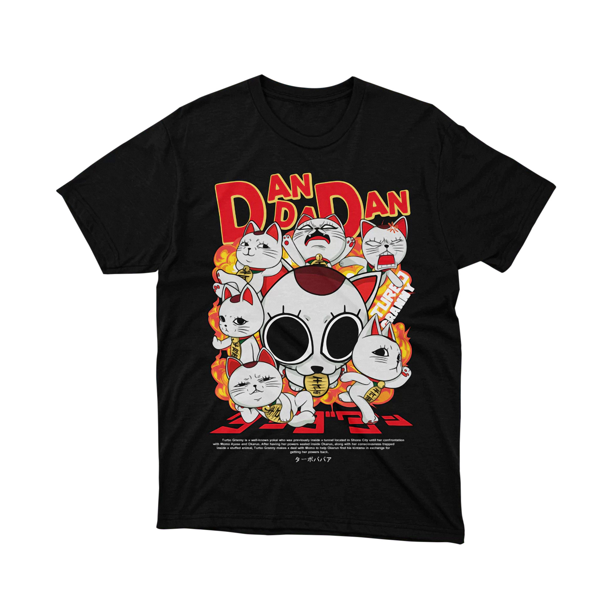 Dan Da Dan Turbo Granny Cat Lucky Anime Tee