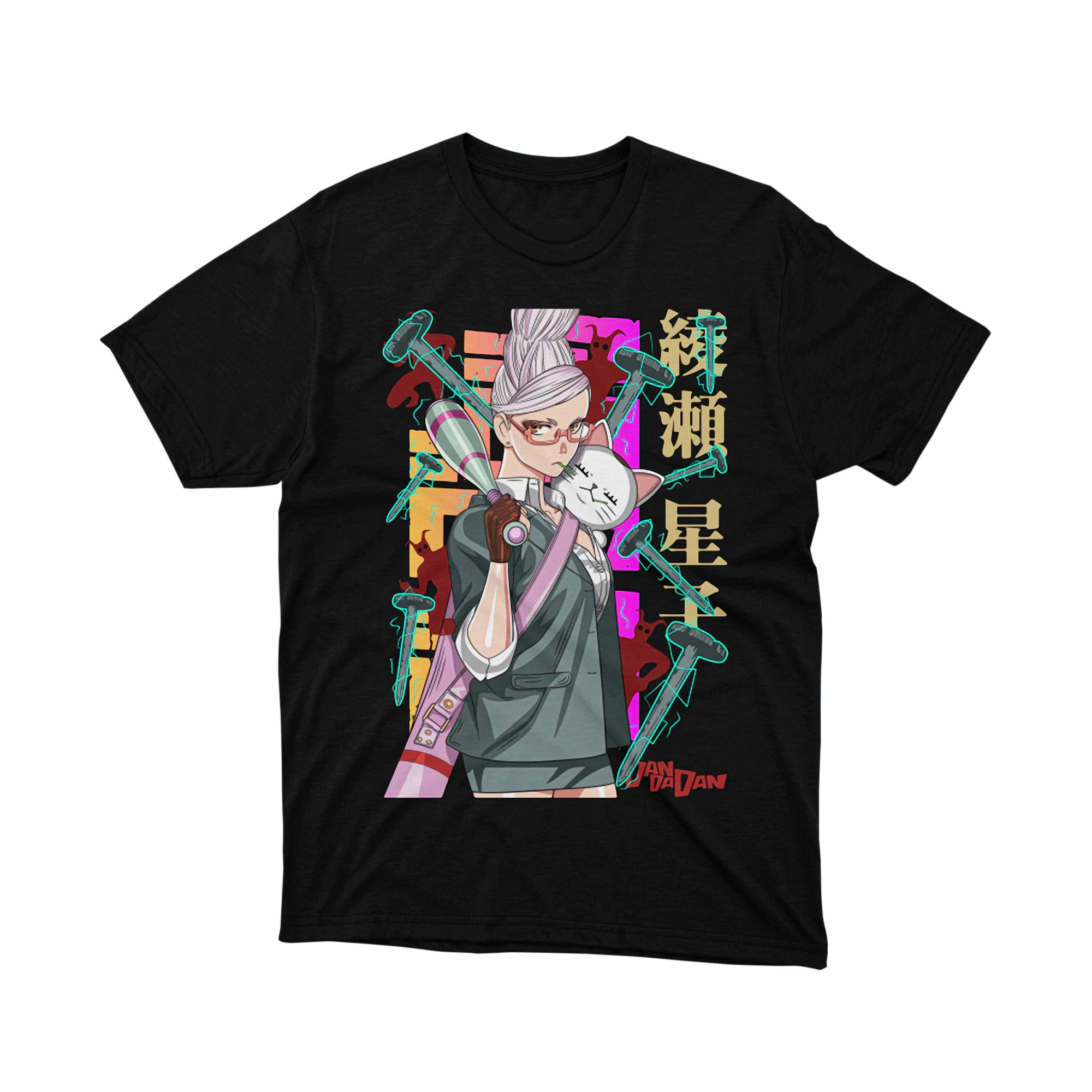 Dandadan Baseball Girl Anime T Shirt Stylish Teacher Cat Bat Punk Manga