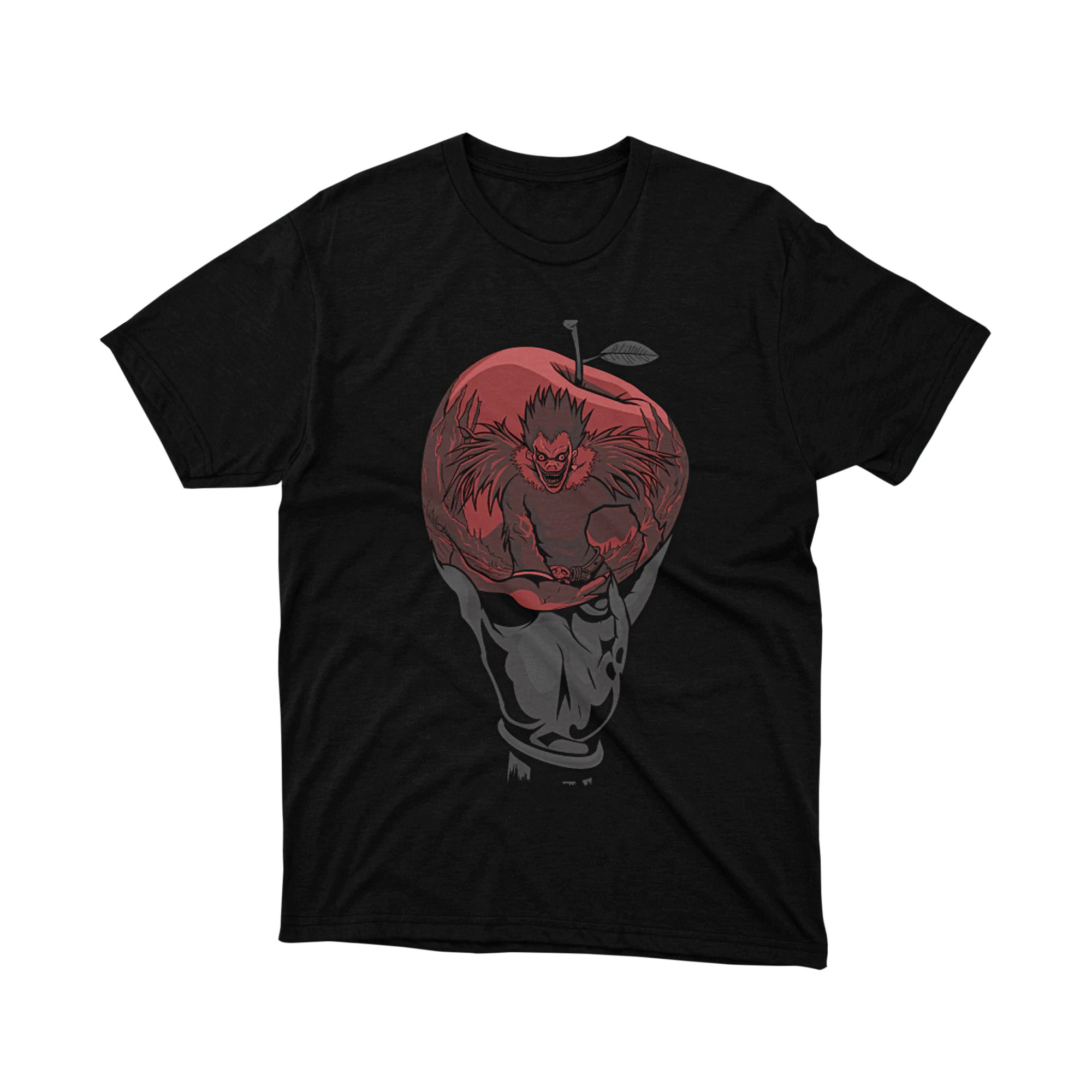 Death Note L and Light Dual Face Red Japanese Typography T Shirt