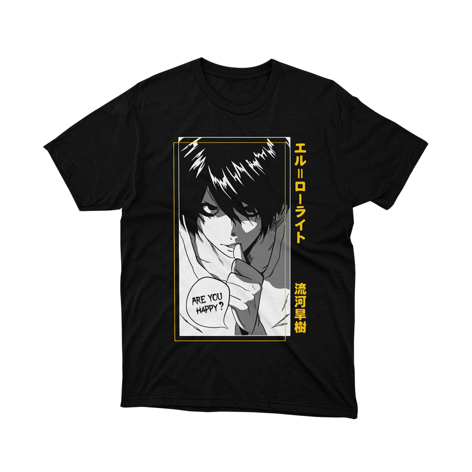 Death Note Ryuk Manga Face Shinigami Japanese Typography T Shirt