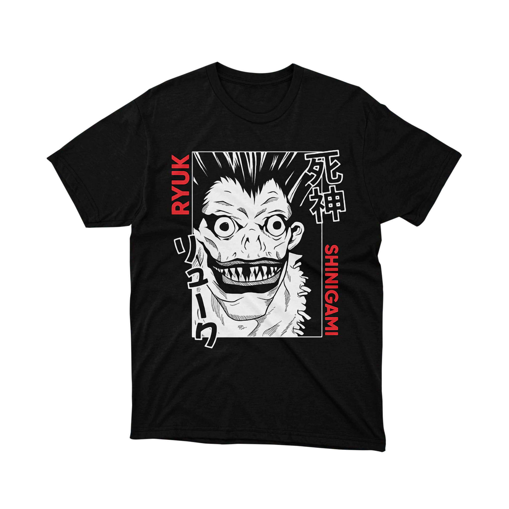 Death Note Ryuk Red Apple Skull Shadow Anime Graphic T Shirt