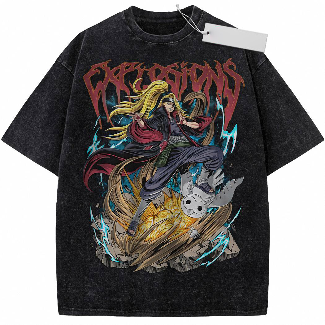 Deidara Shirt, Akatsuki Shirt, Naruto Shirt, Anime Shirt, Vintage Tee 2