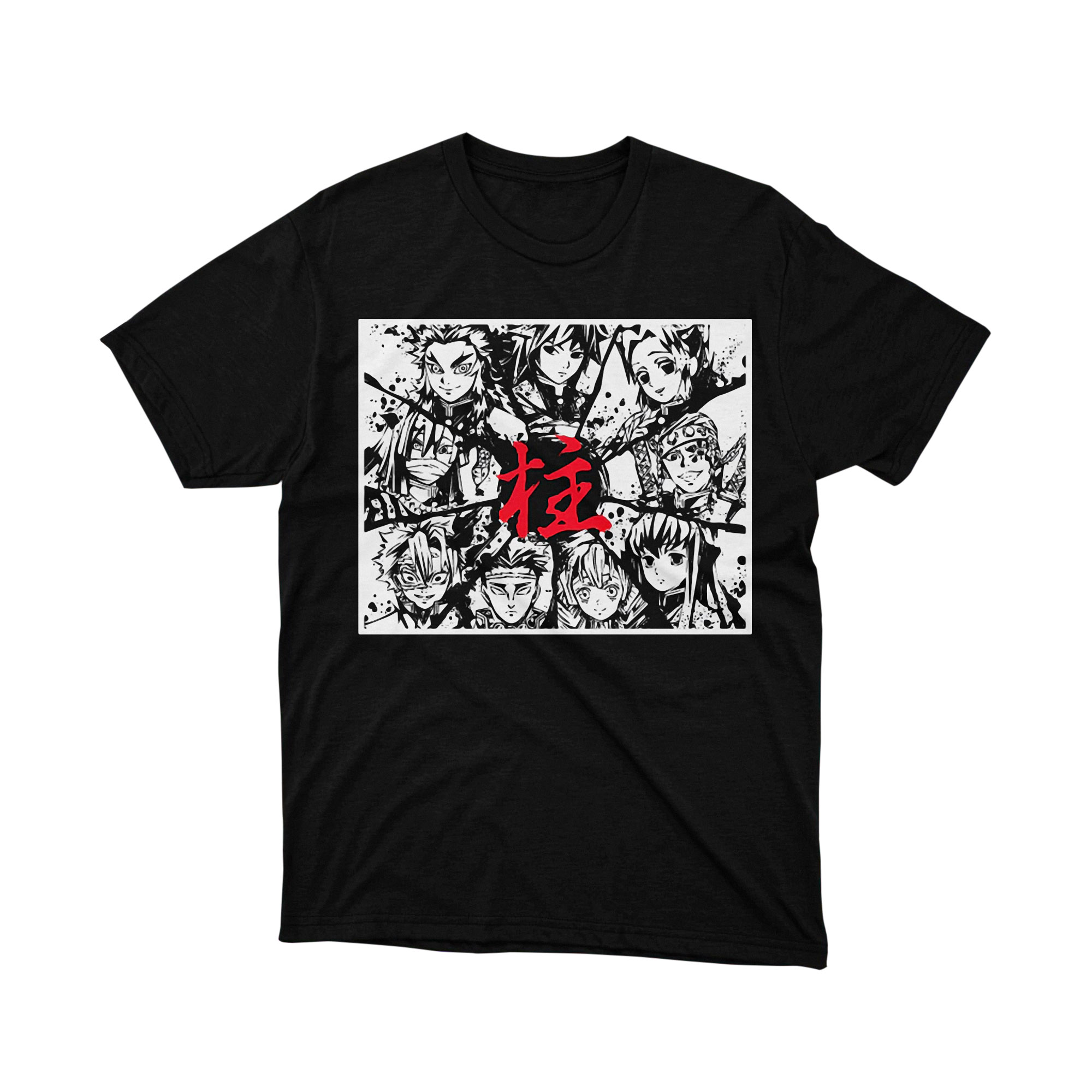 Demon Slayer Colorful Hashira Silhouette Anime T Shirt Unique Manga Tee