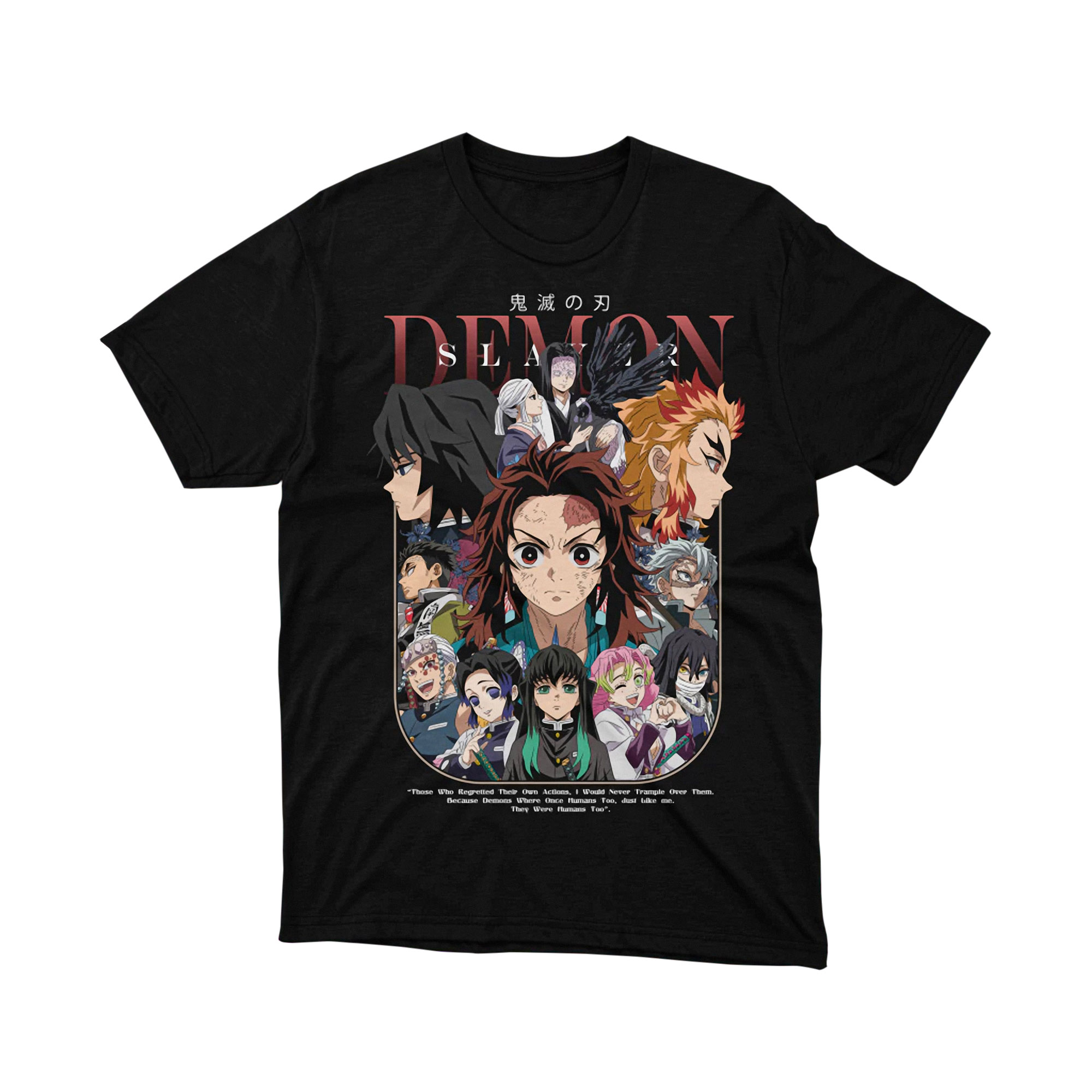Demon Slayer Main Characters Anime T Shirt Japanese Manga Graphic Tee