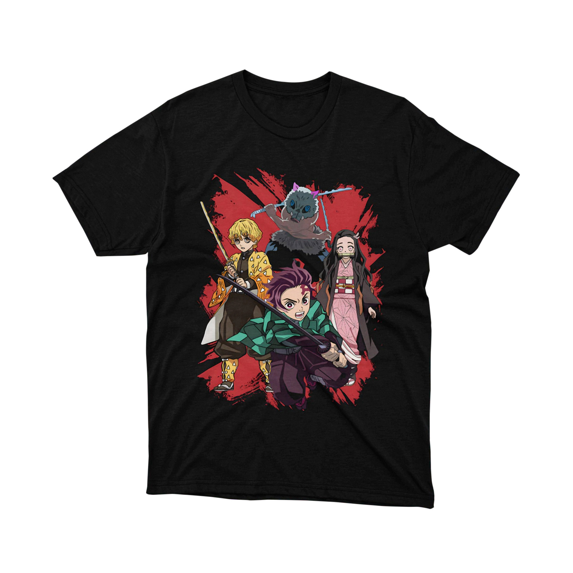 Demon Slayer Main Characters Group Anime T Shirt Classic Japanese Otaku Tee