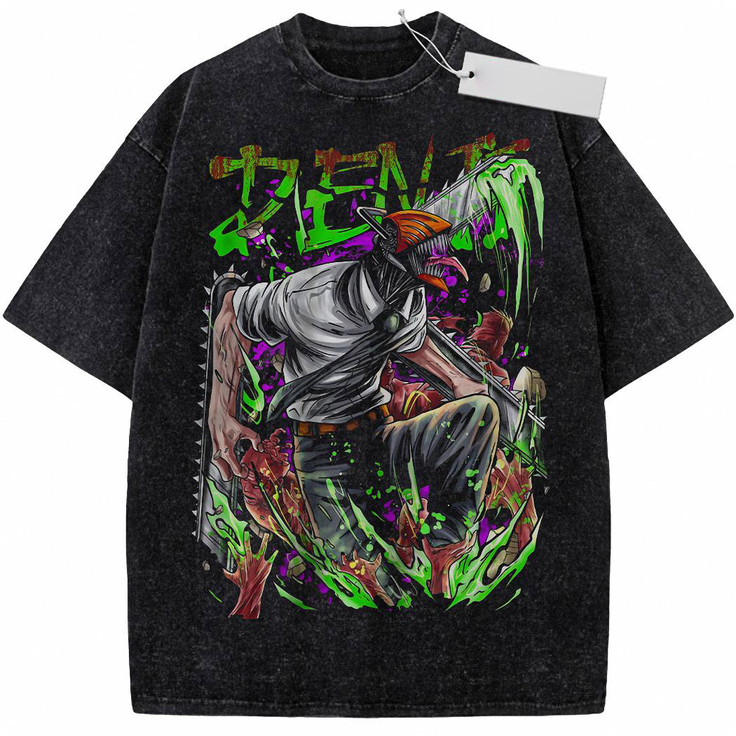 Denji Shirt, Chainsaw Devil Shirt, Chainsaw Man Shirt, Anime Shirt, Vintage T Shirt 5