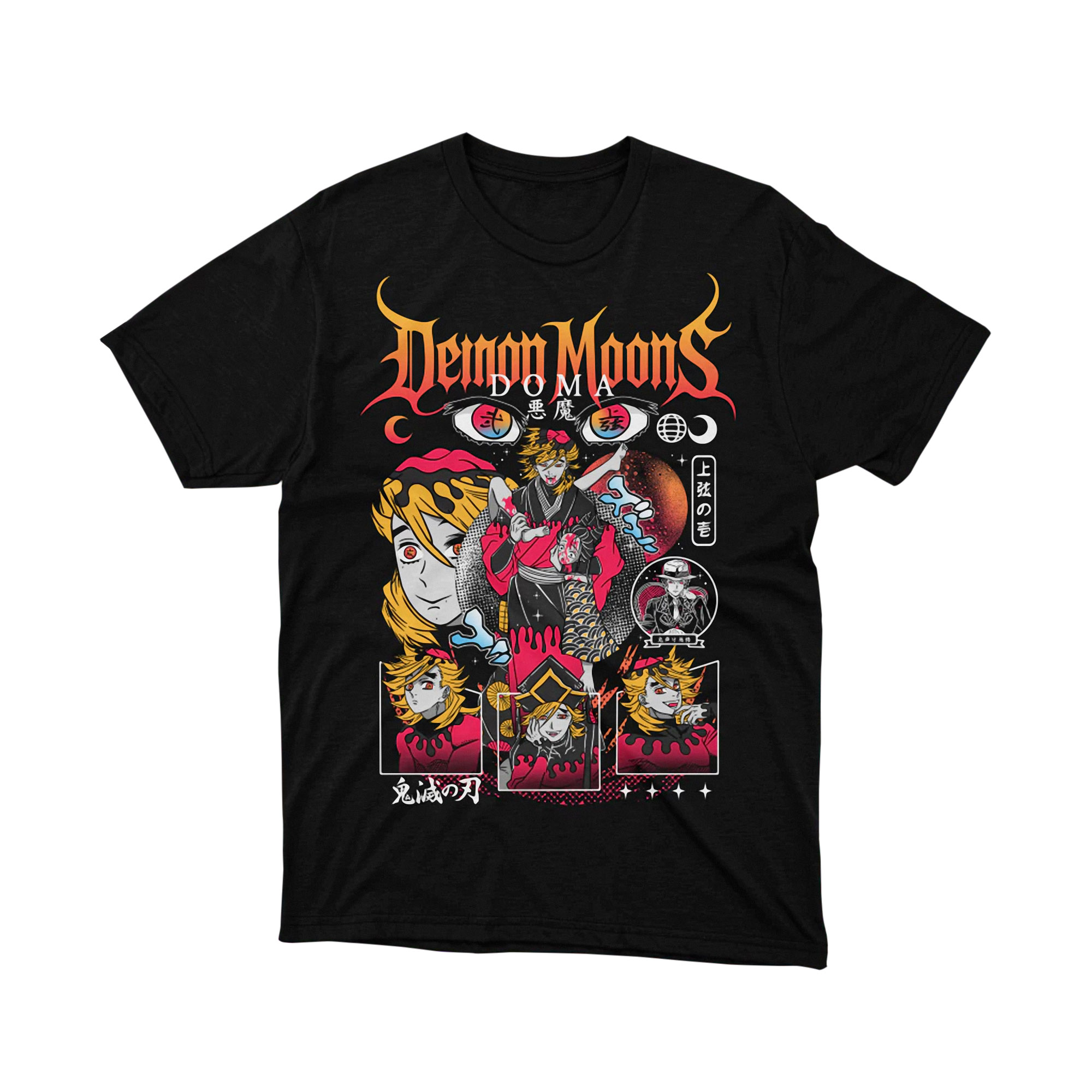 Doma Demon Moons Villain Demon Slayer Anime T Shirt Japanese Manga Graphic