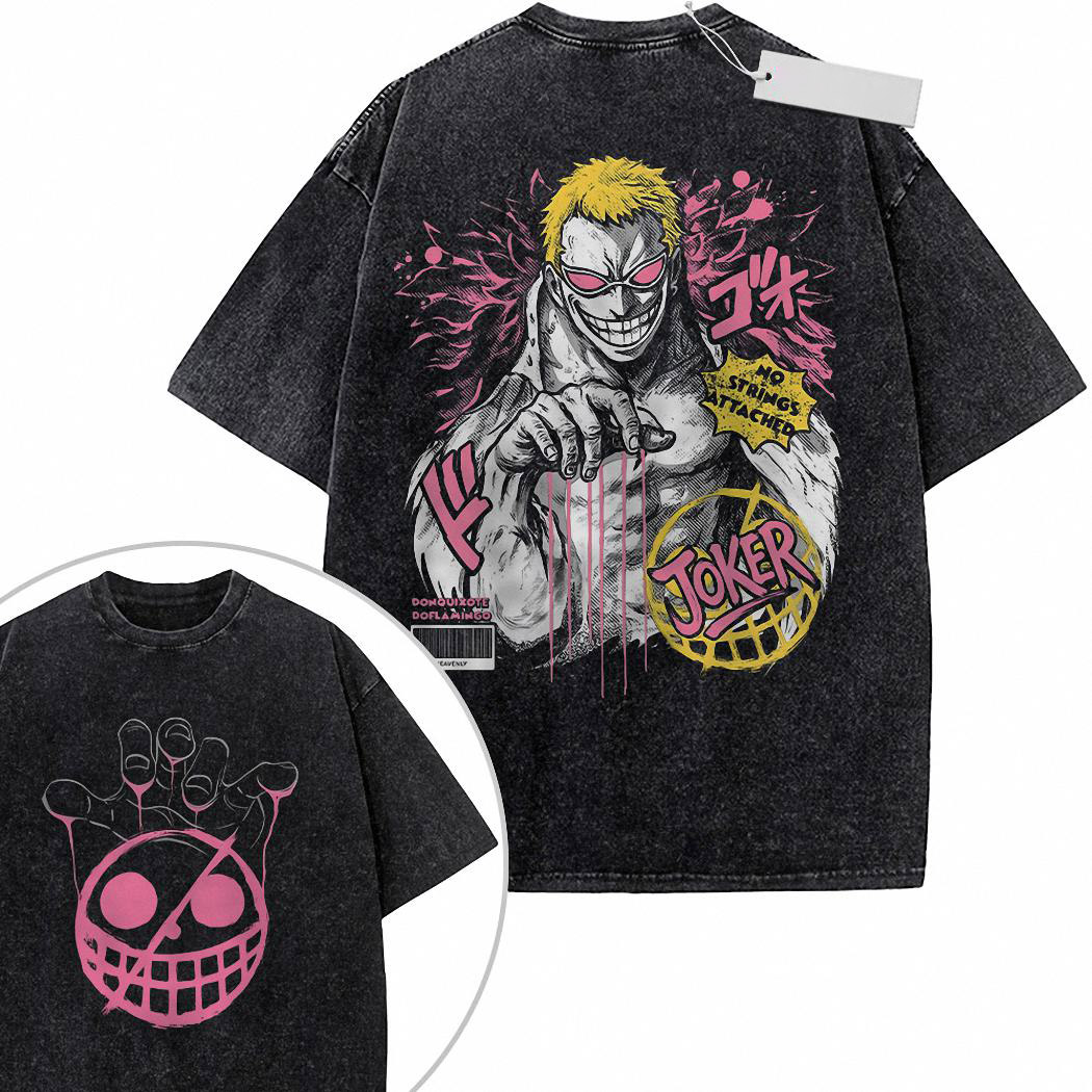 Donquixote Doflamingo Shirt, One Piece Shirt, Anime Shirt, Vintage T Shirt 2 Sided