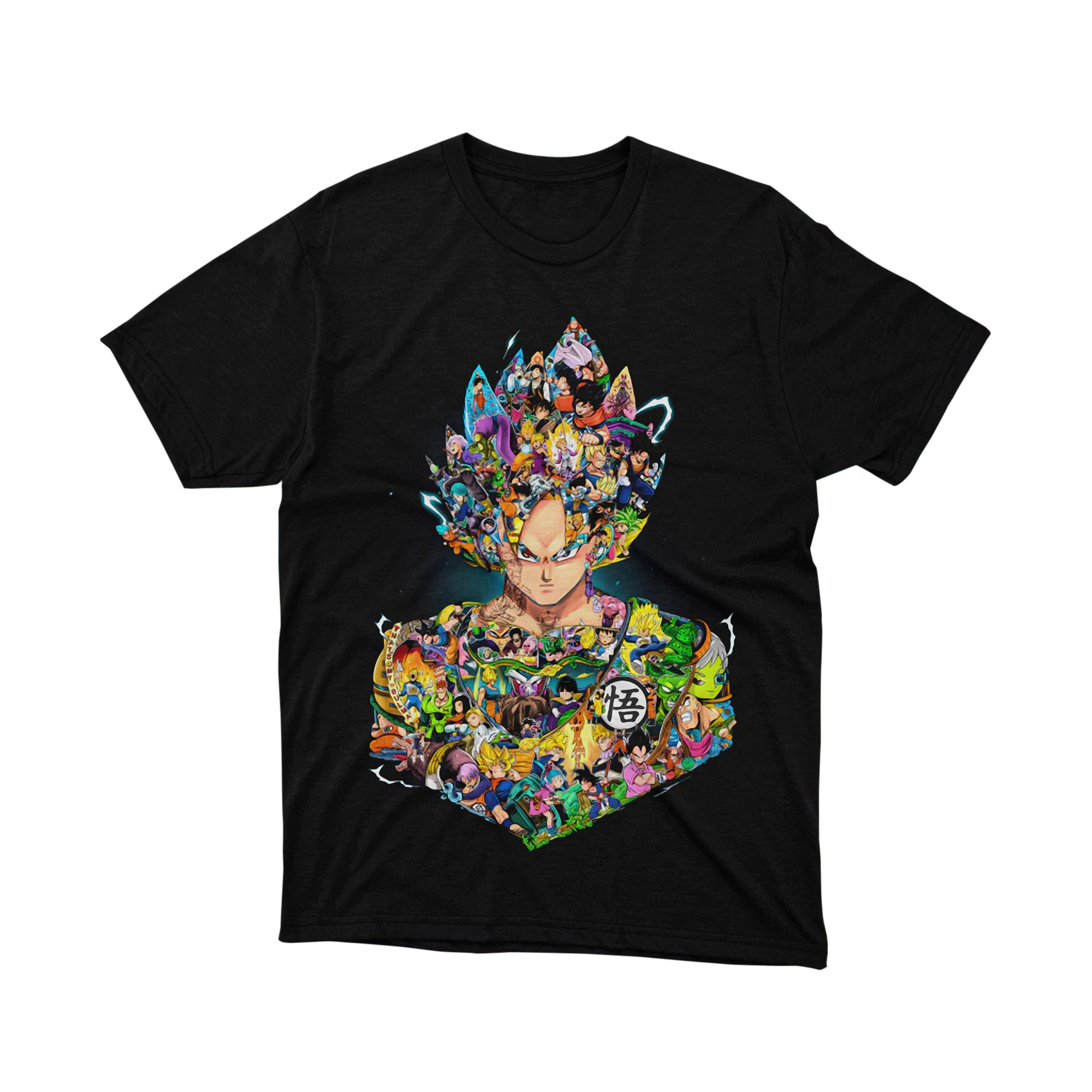 Dragon Ball Goku Character Collage Tee Unisex Anime Graphic Shirt Japanese Manga Style Gift for Anime Lovers