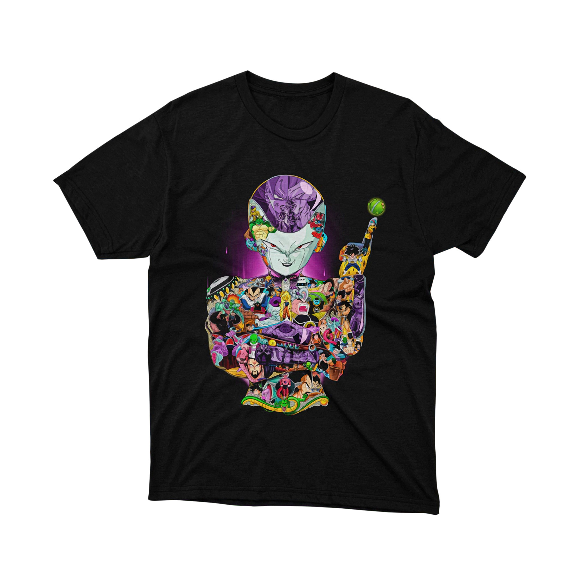 Dragon Ball Villain Collage Tee Unisex Anime Graphic Shirt Japanese Manga Style Artwork Gift for Anime Fans