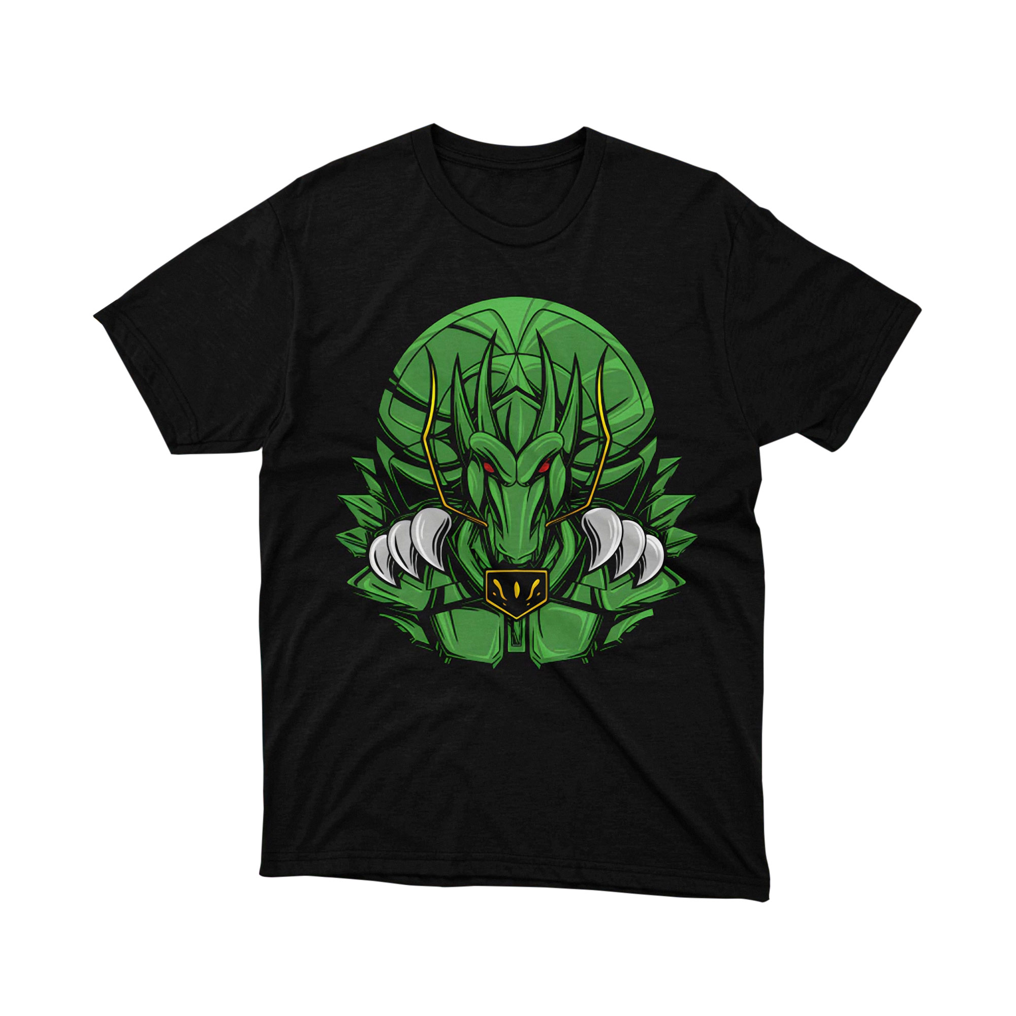 Dragon Green Saint Emblem T Shirt Saint Seiya Anime Graphic Tee Unisex Japanese Manga Shirt for Fans Retro Gift