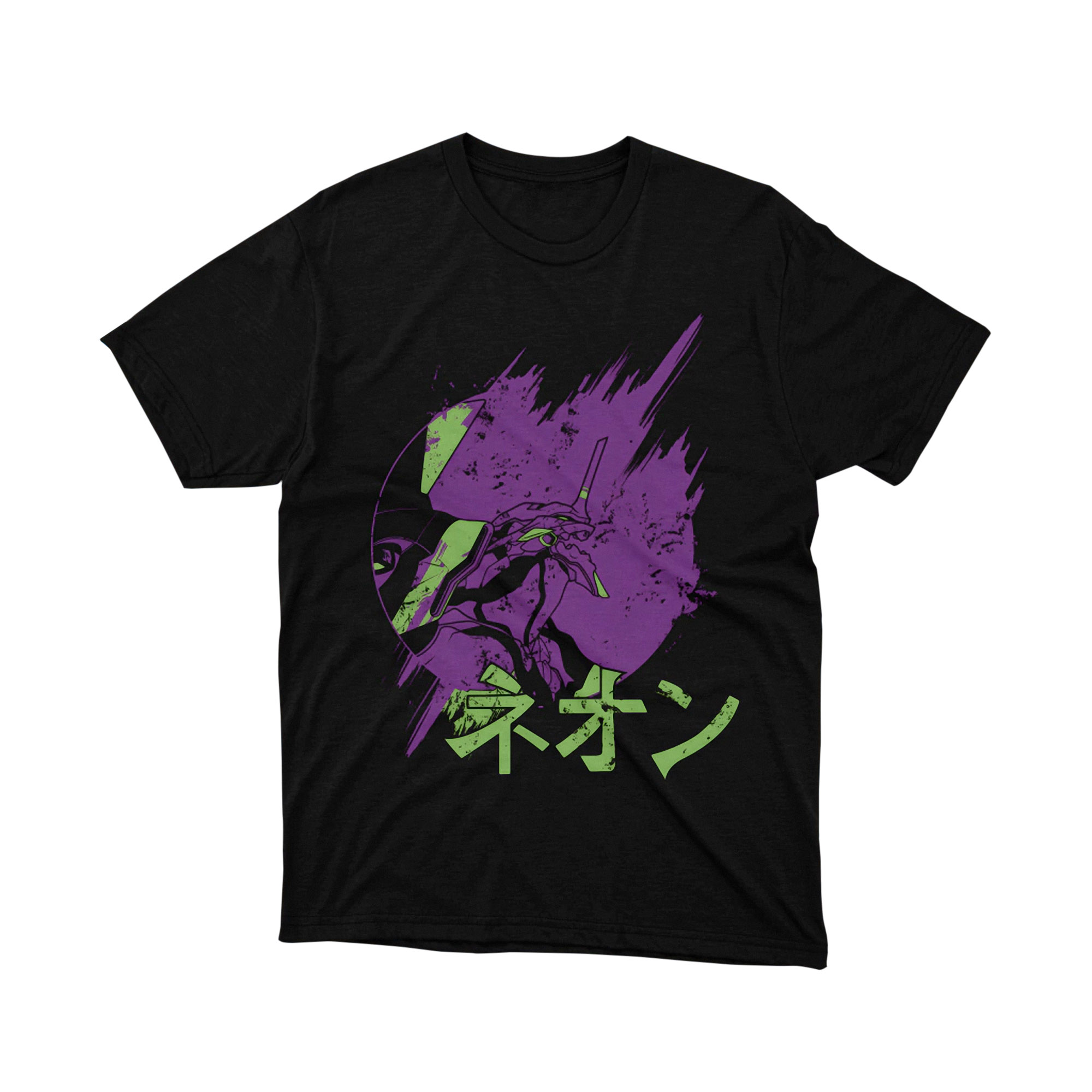 Evangelion Unit 01 Mecha Action Graphic T Shirt Purple Otaku Anime Tee