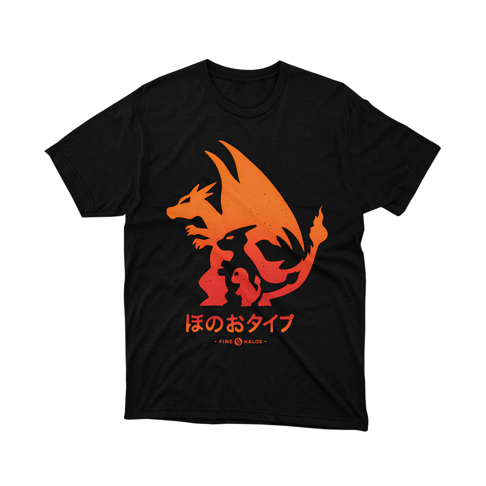 Fire Type Evolution Charmander Charmeleon Charizard Red Gradient T Shirt