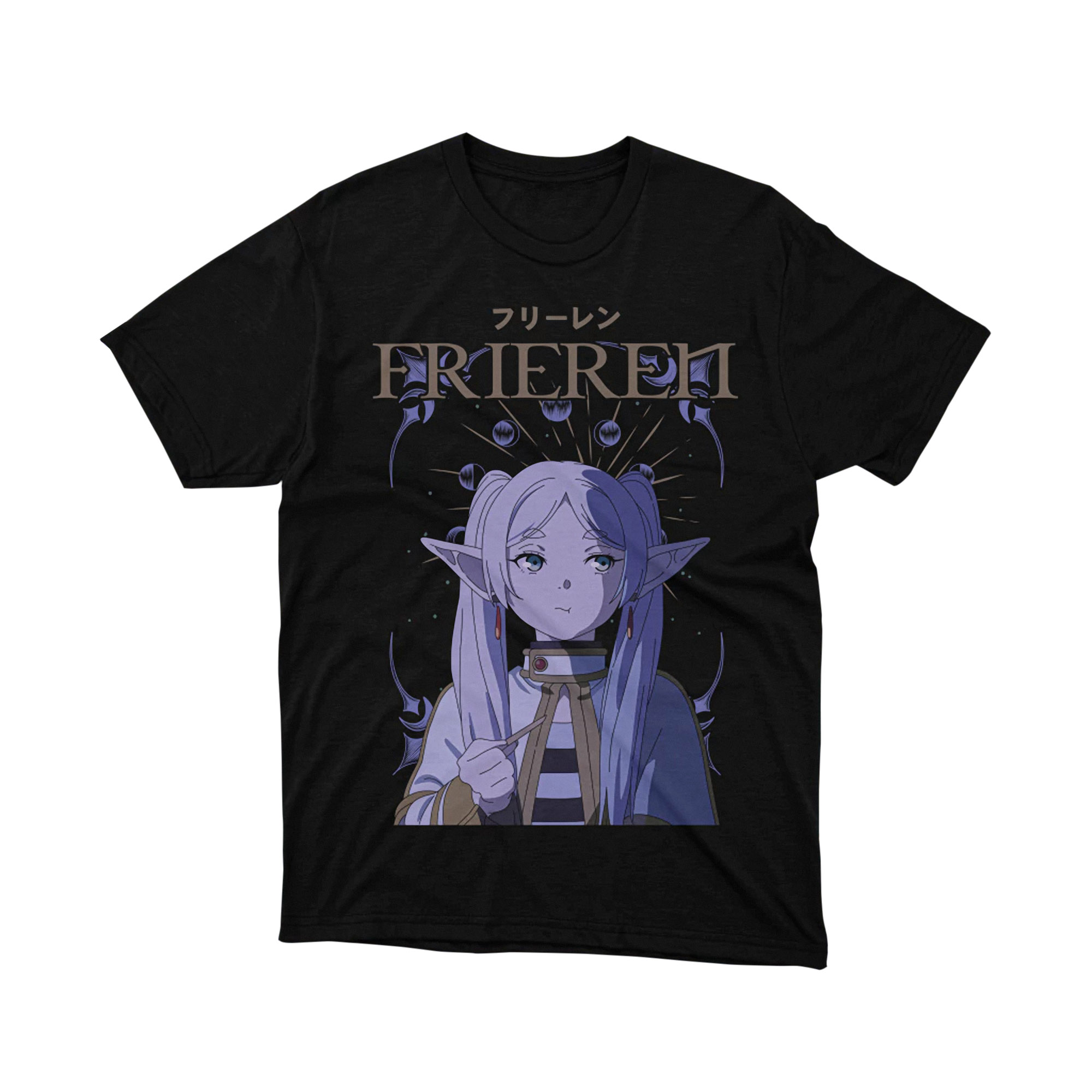 Frieren Anime TShirt Cute Elf Mage Frieren Beyond Journeys End Manga Tee