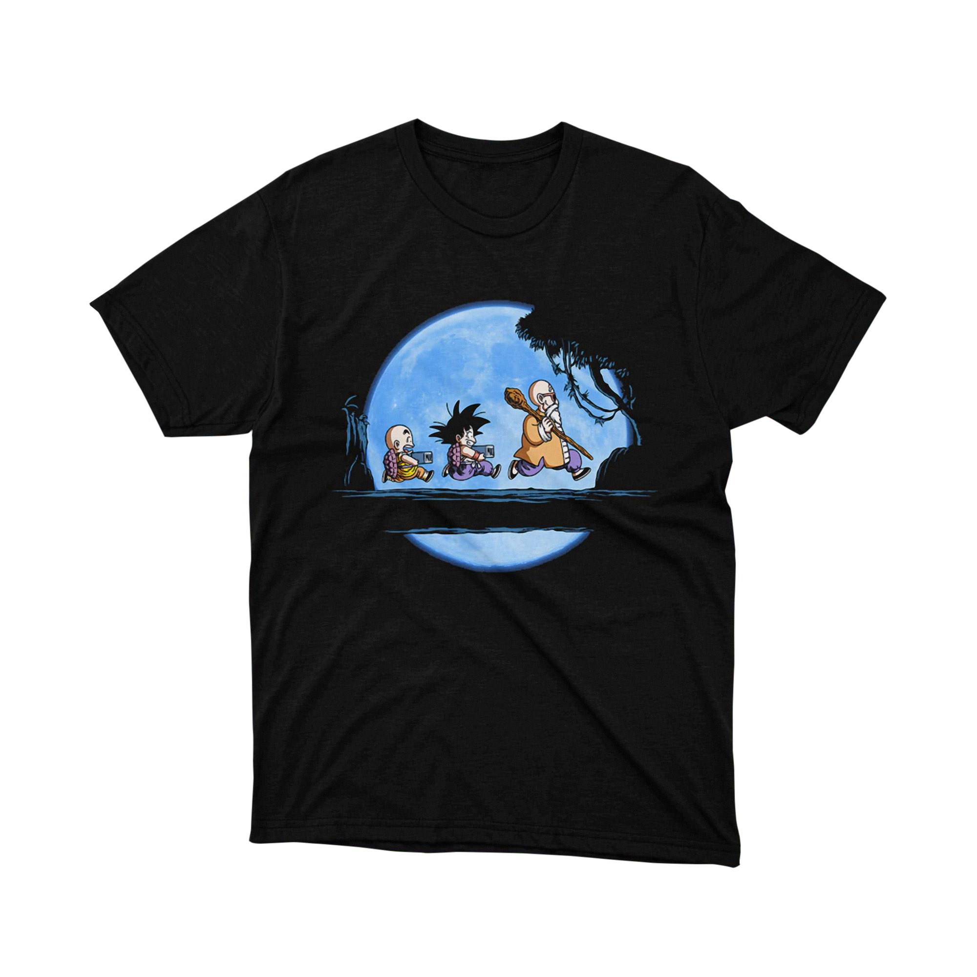 Full Moon Training Tee Unisex Anime Graphic Shirt Dragon Ball Inspired Japanese Manga Style Night Scene Gift for Fans
