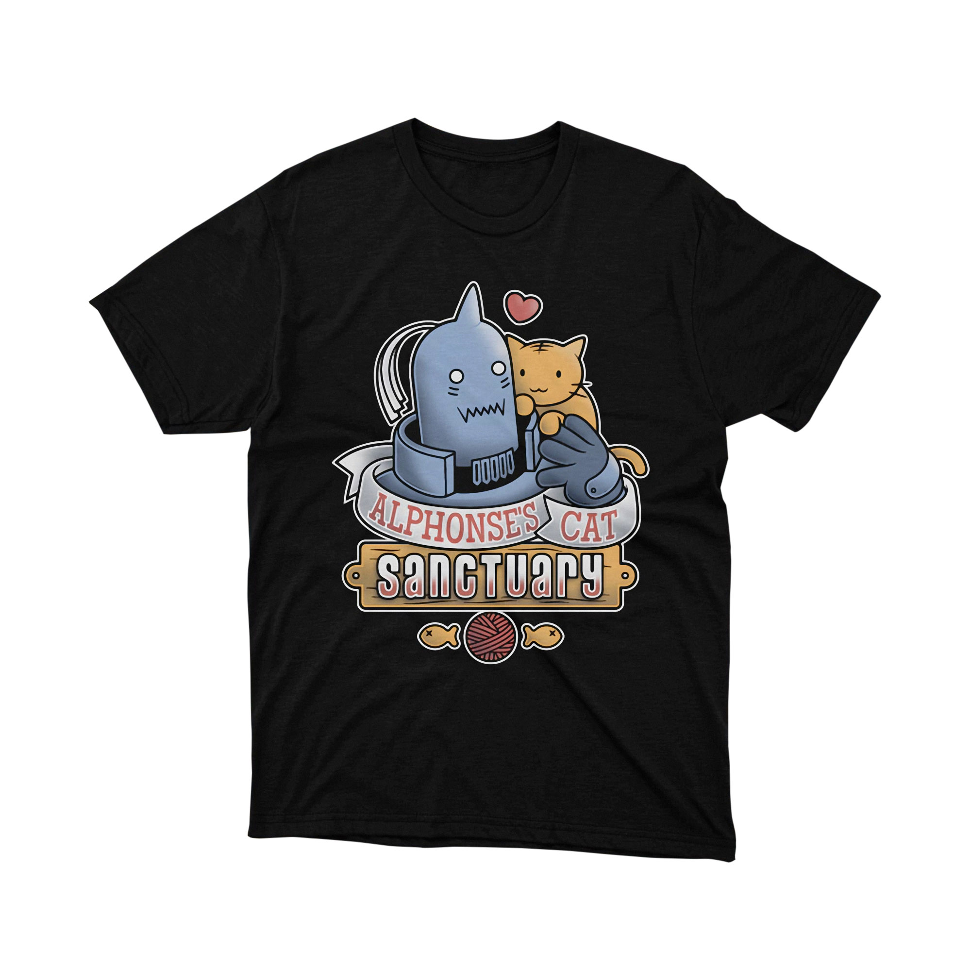 Fullmetal Alchemist T Shirt Alphonse Cat Sanctuary Cute Anime Tee