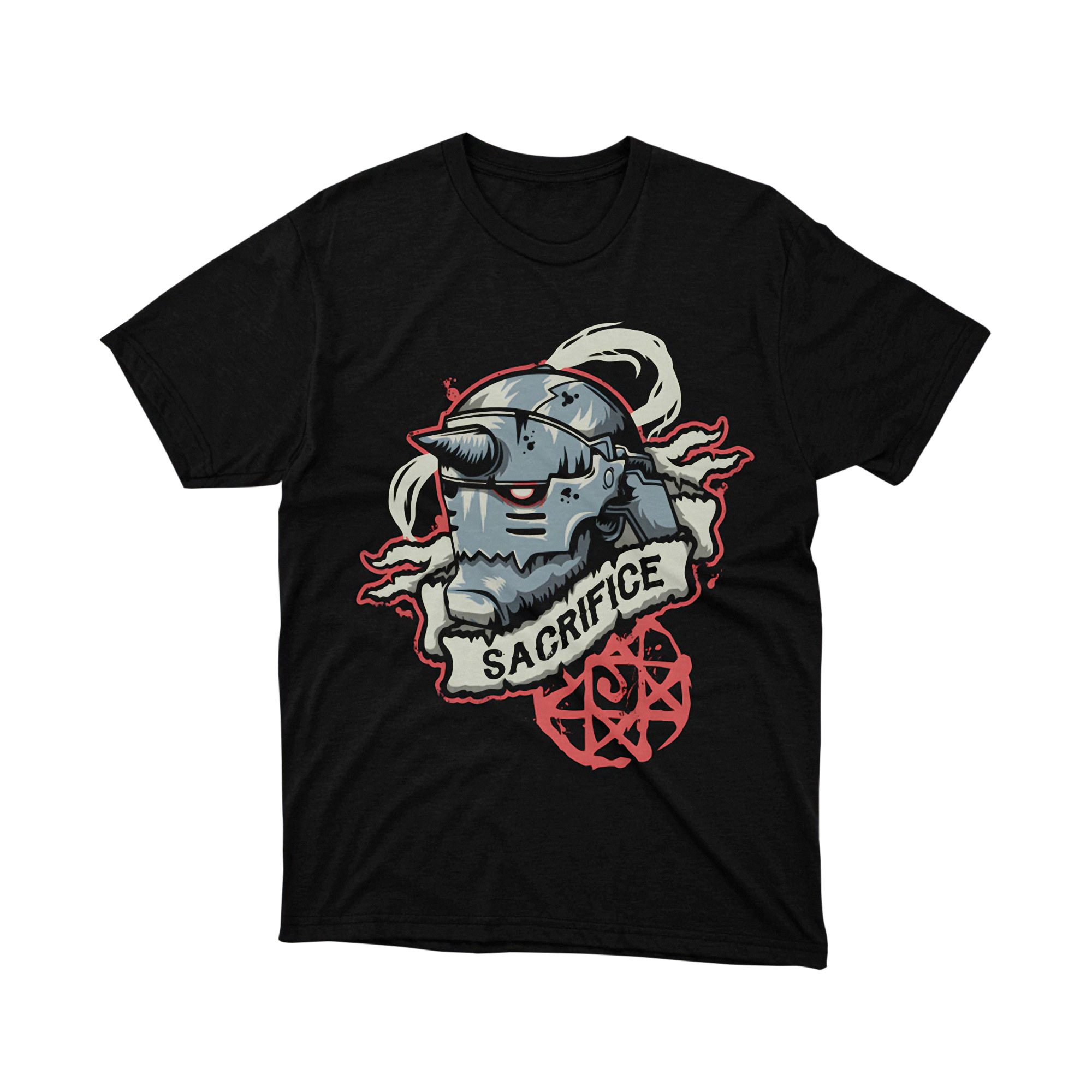 Fullmetal Alchemist T Shirt Alphonse Elric Sacrifice Symbol Anime Tee