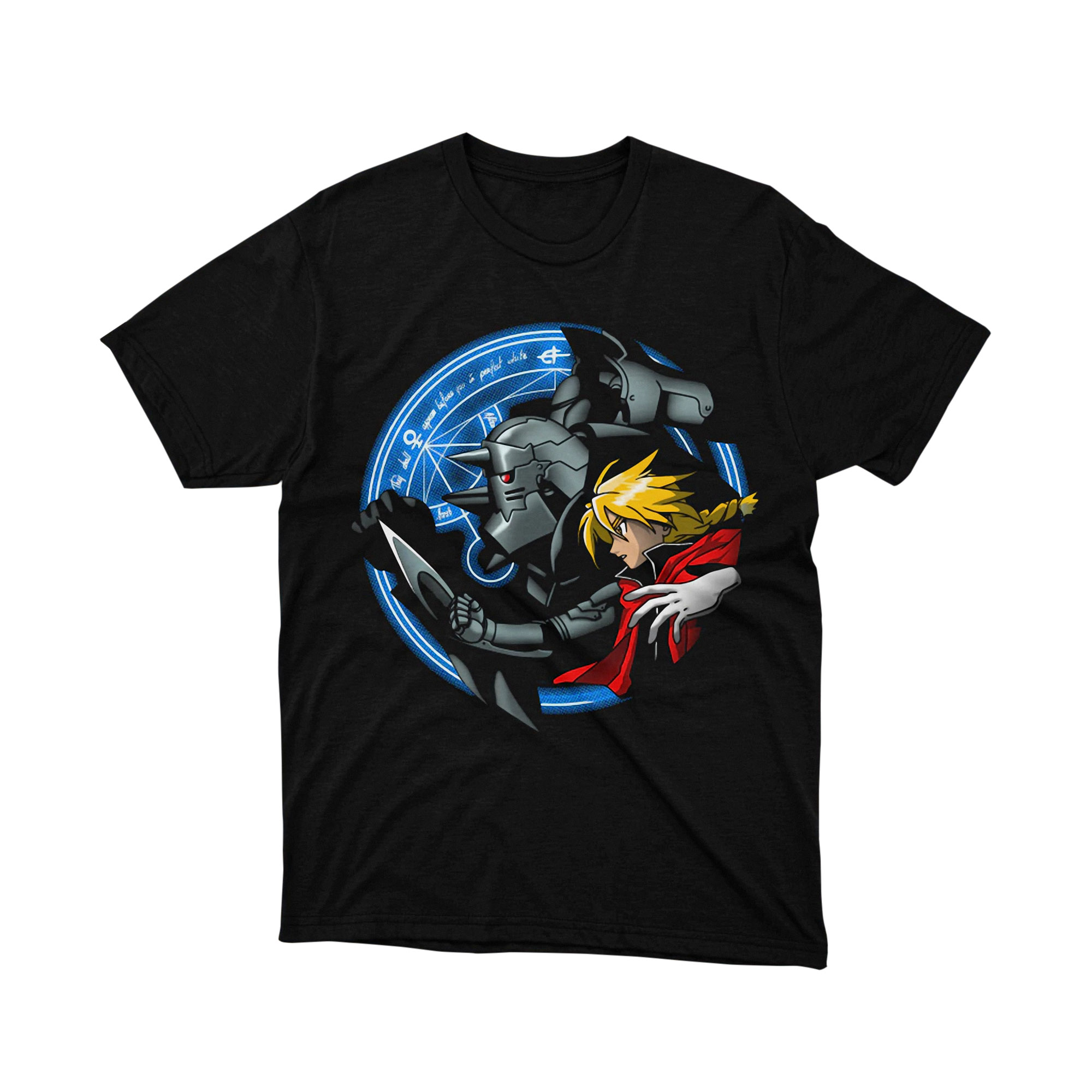 Fullmetal Alchemist T Shirt Edward Alphonse Elric Anime Action Design