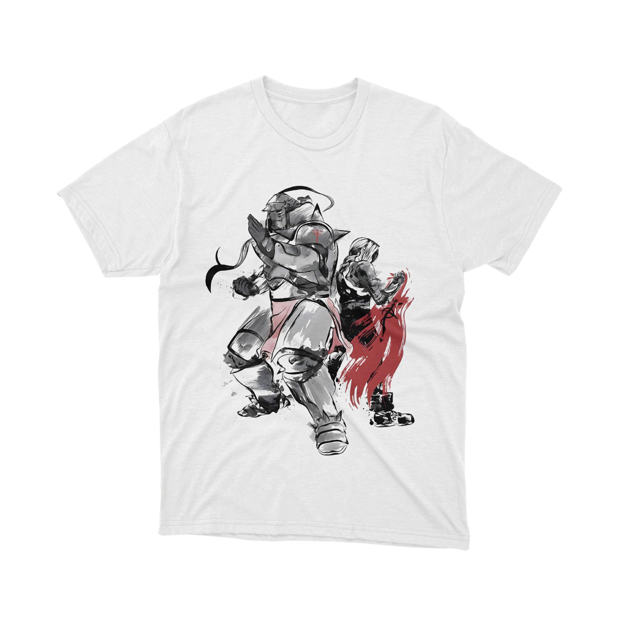 Fullmetal Alchemist T Shirt Elric Brothers Ink Splash Art FMA Merch