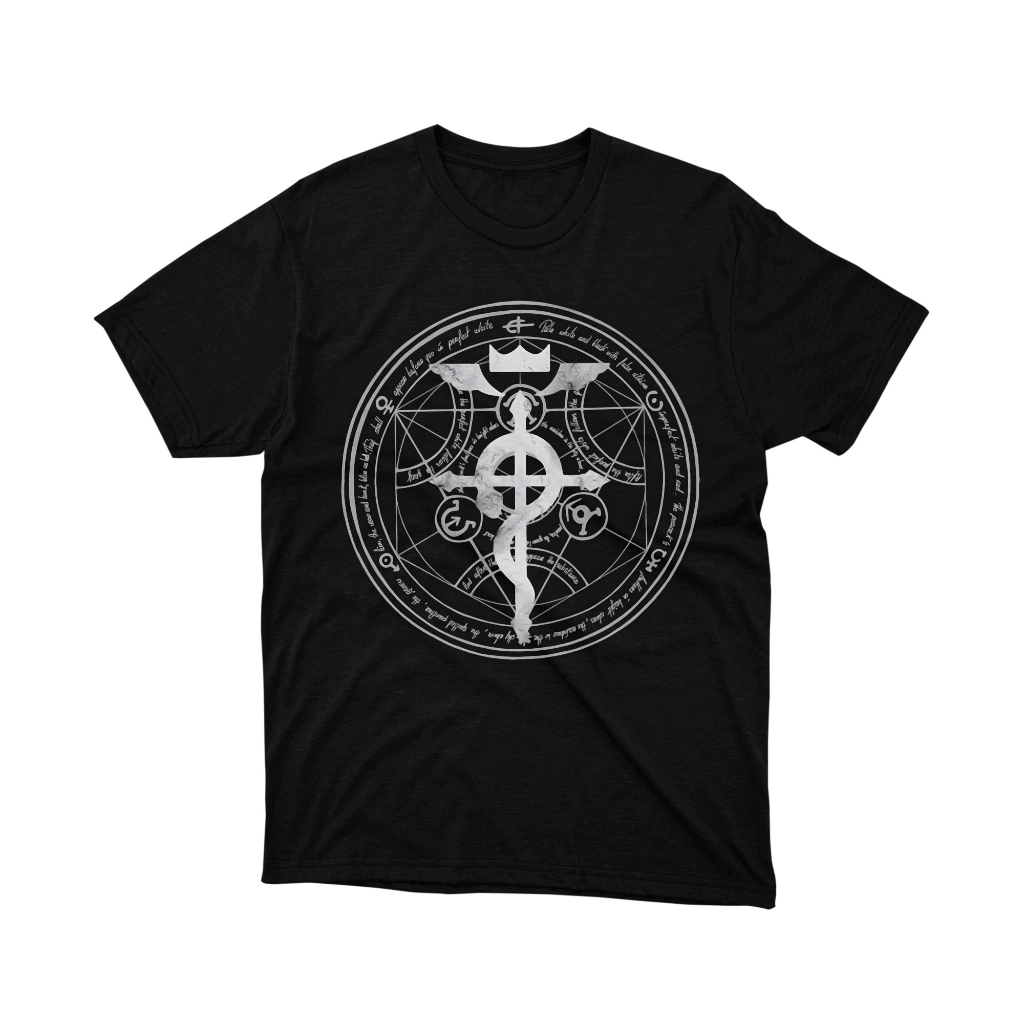 Fullmetal Alchemist T Shirt Flamel Alchemy Symbol Transmutation Circle