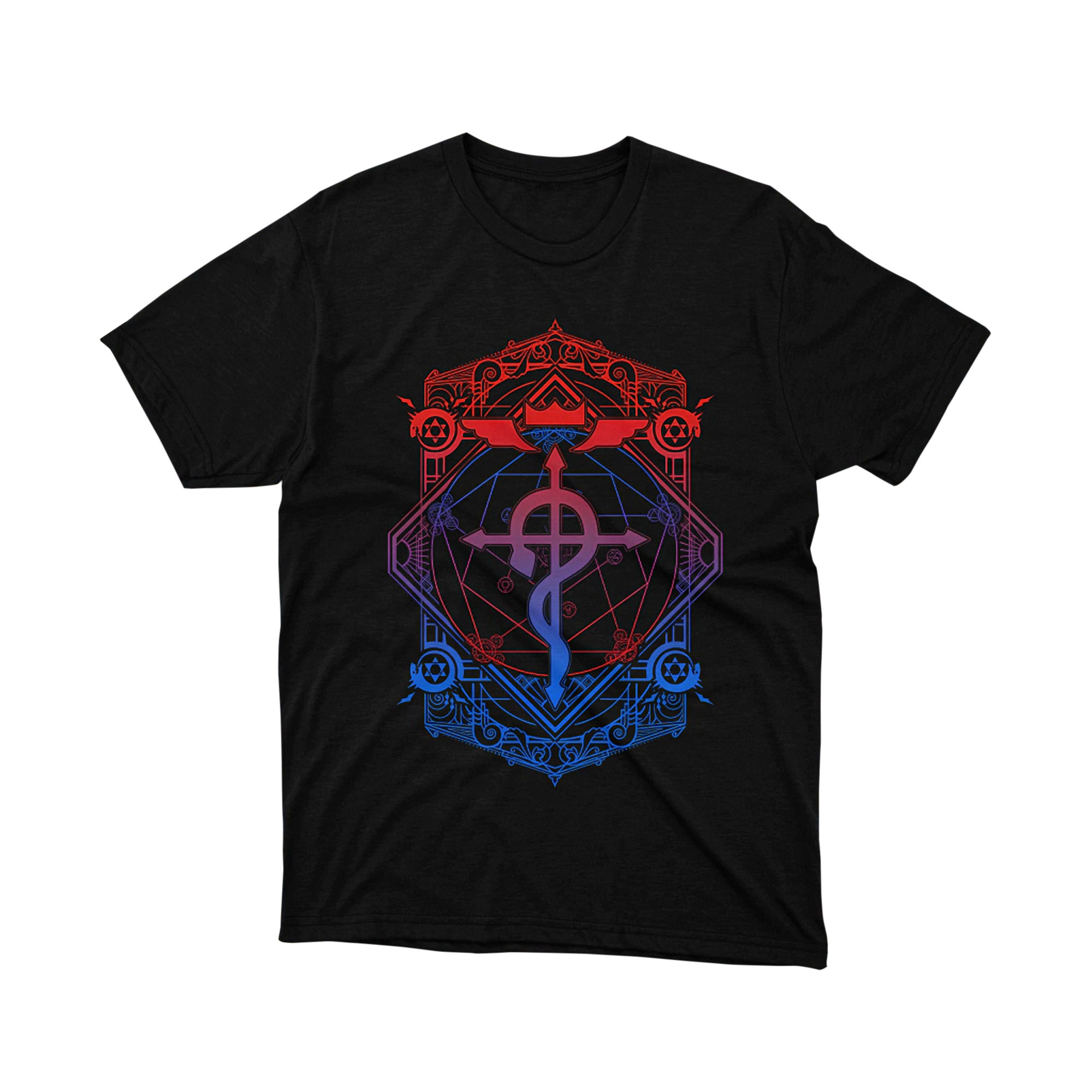 Fullmetal Alchemist T Shirt Flamel Symbol Transmutation Anime Graphic
