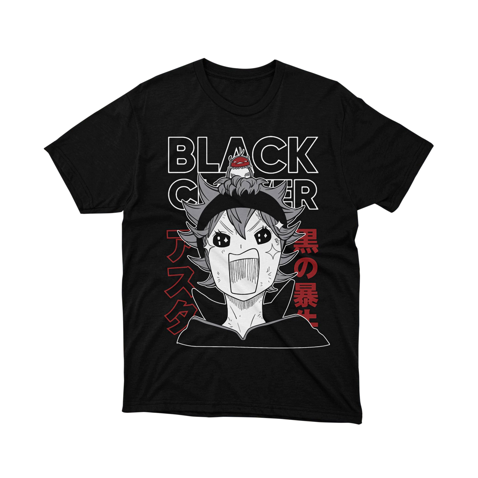 Funny Asta Black Clover T-Shirt Cute Manga Chibi Shirt, Anime Classic Cartoon Gift Tee