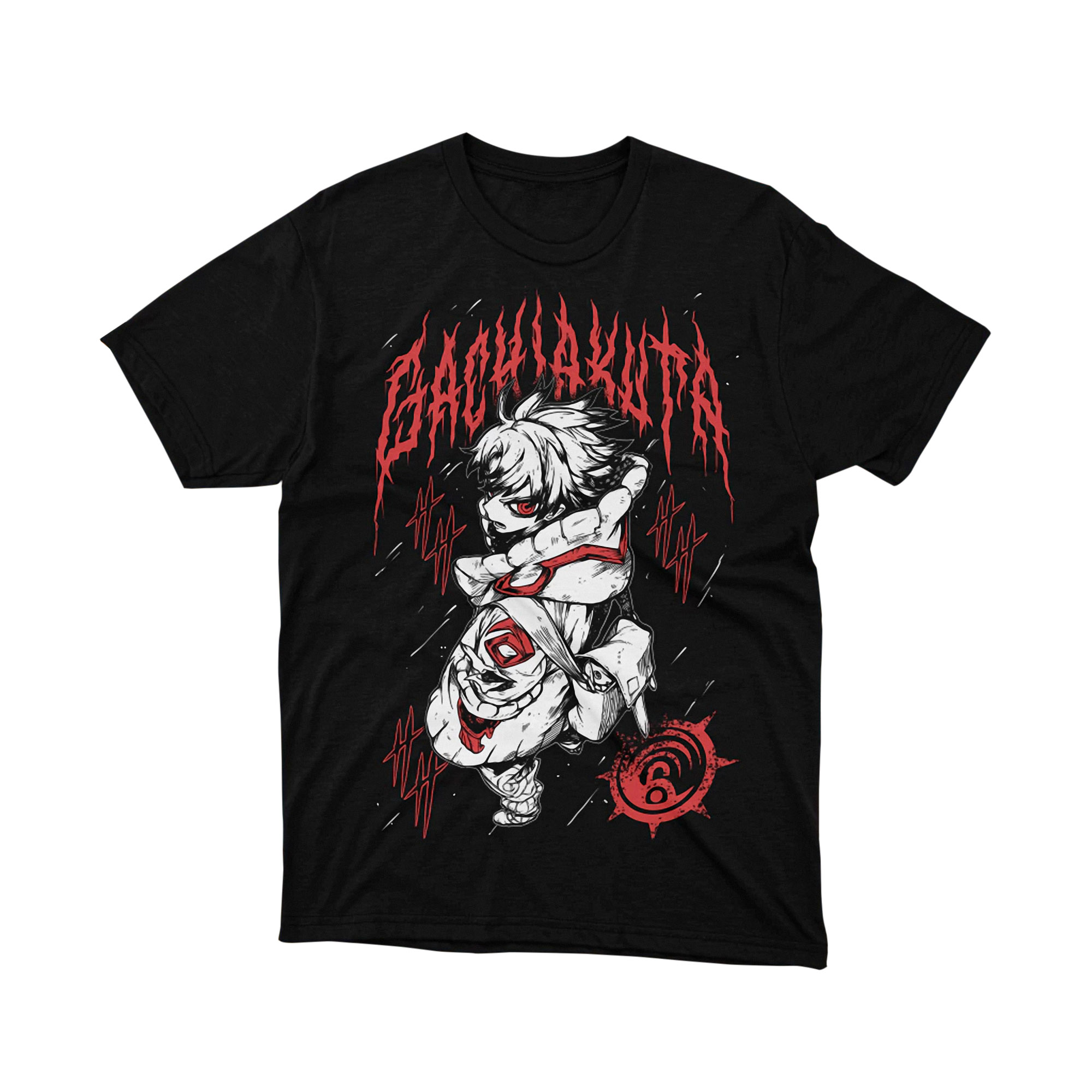 Gachiakuta T Shirt Rudo Surebrec Aggressive Pose Red Anime Design
